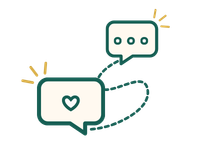 texting image for dating and relationship button