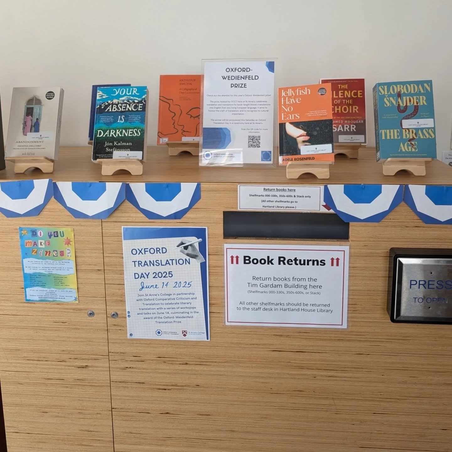 had the true true thrill and pleasure of being chair of the judging panel for the Oxford Weidenfeld Prize for literature in translation this year. What a dream to spend the last few months reading reading reading so much unbelievably good translated 