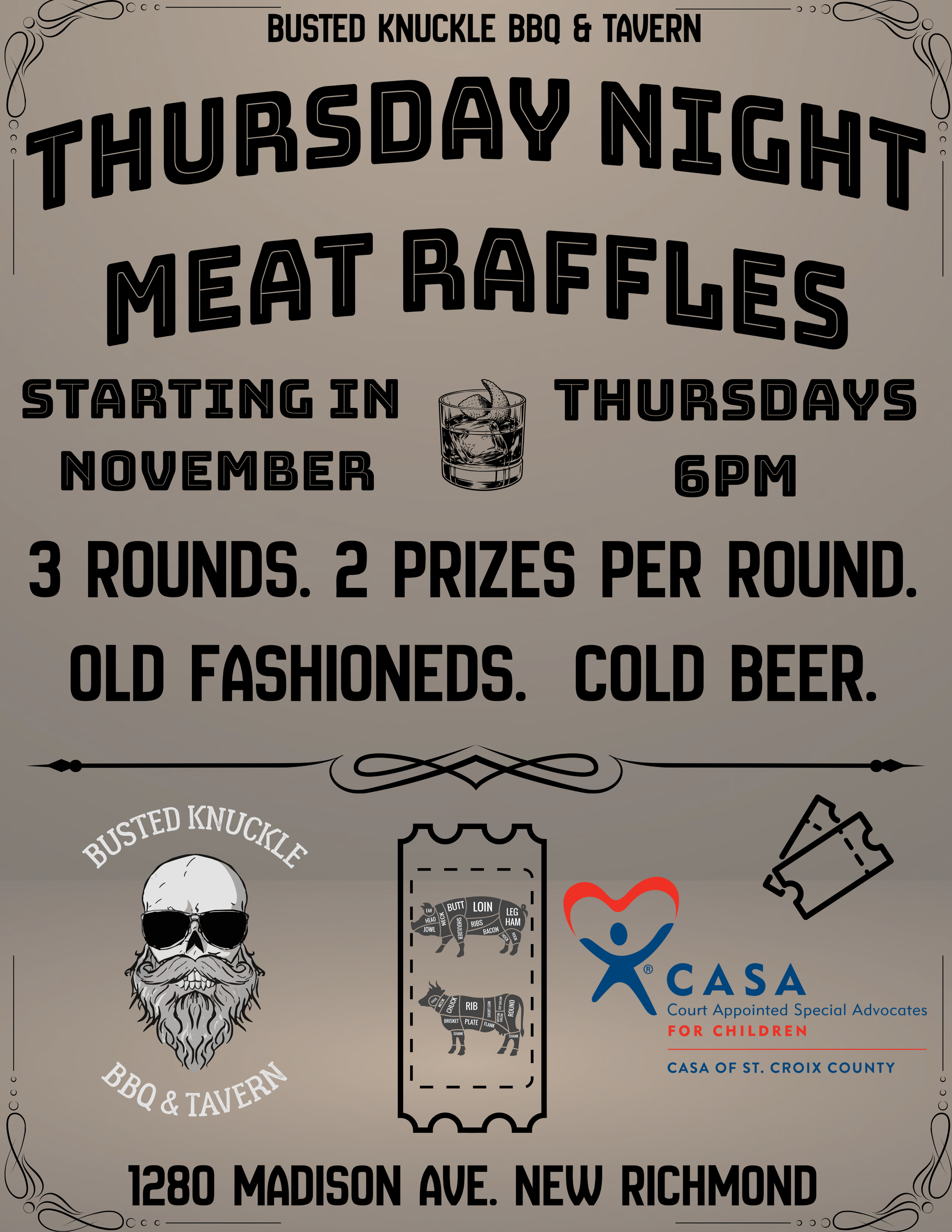 Busted Knuckles BBQ Meat Raffle