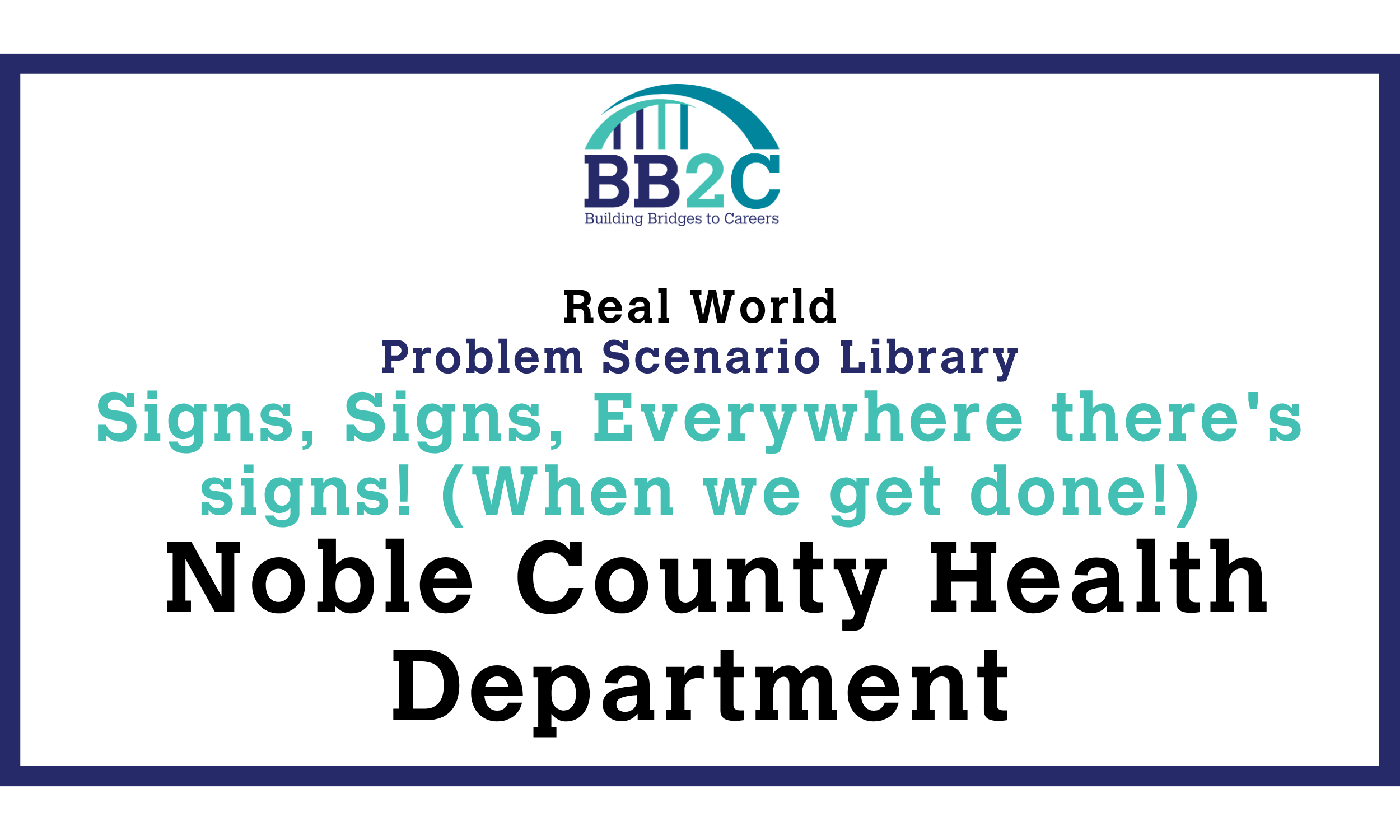 Signs, Signs, Everywhere there's signs! (When we get done!)