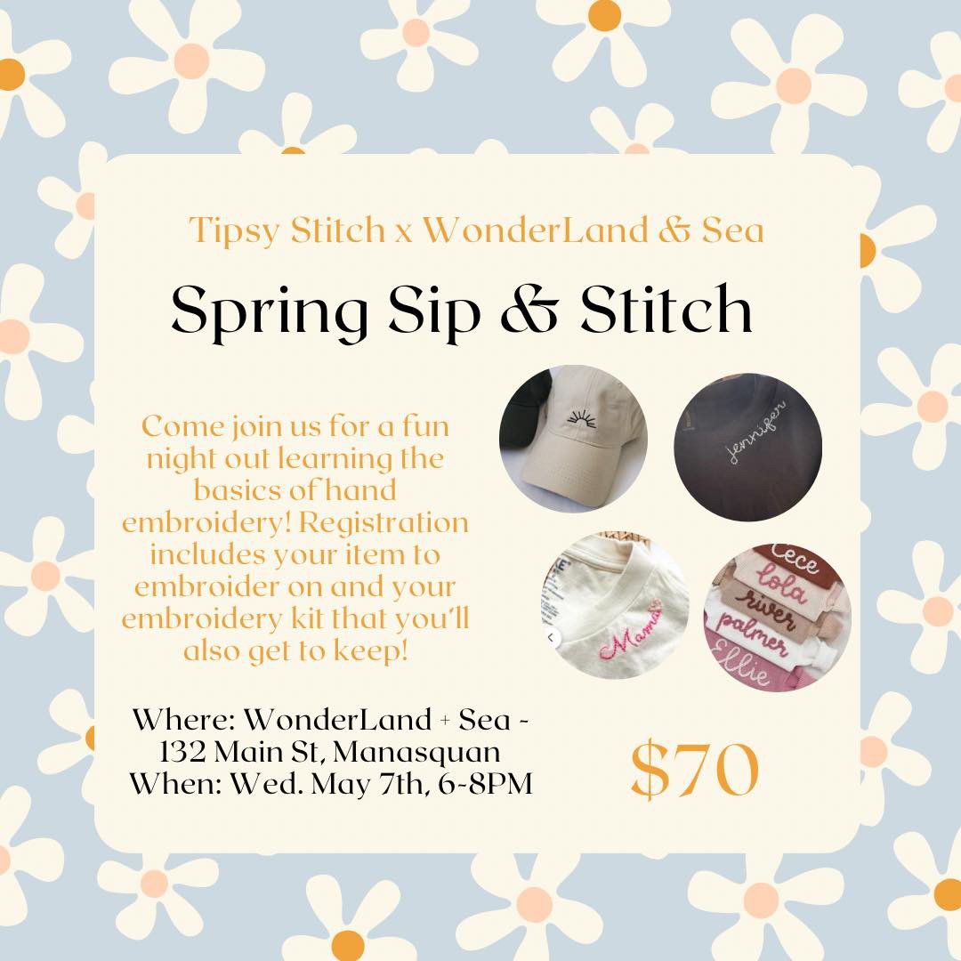 Tipsy Stitch Spring Sip & Stitch