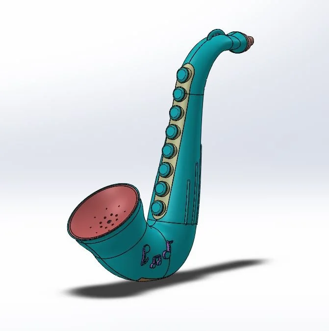 Toy Saxophone Front view - Julia Stam.JPG