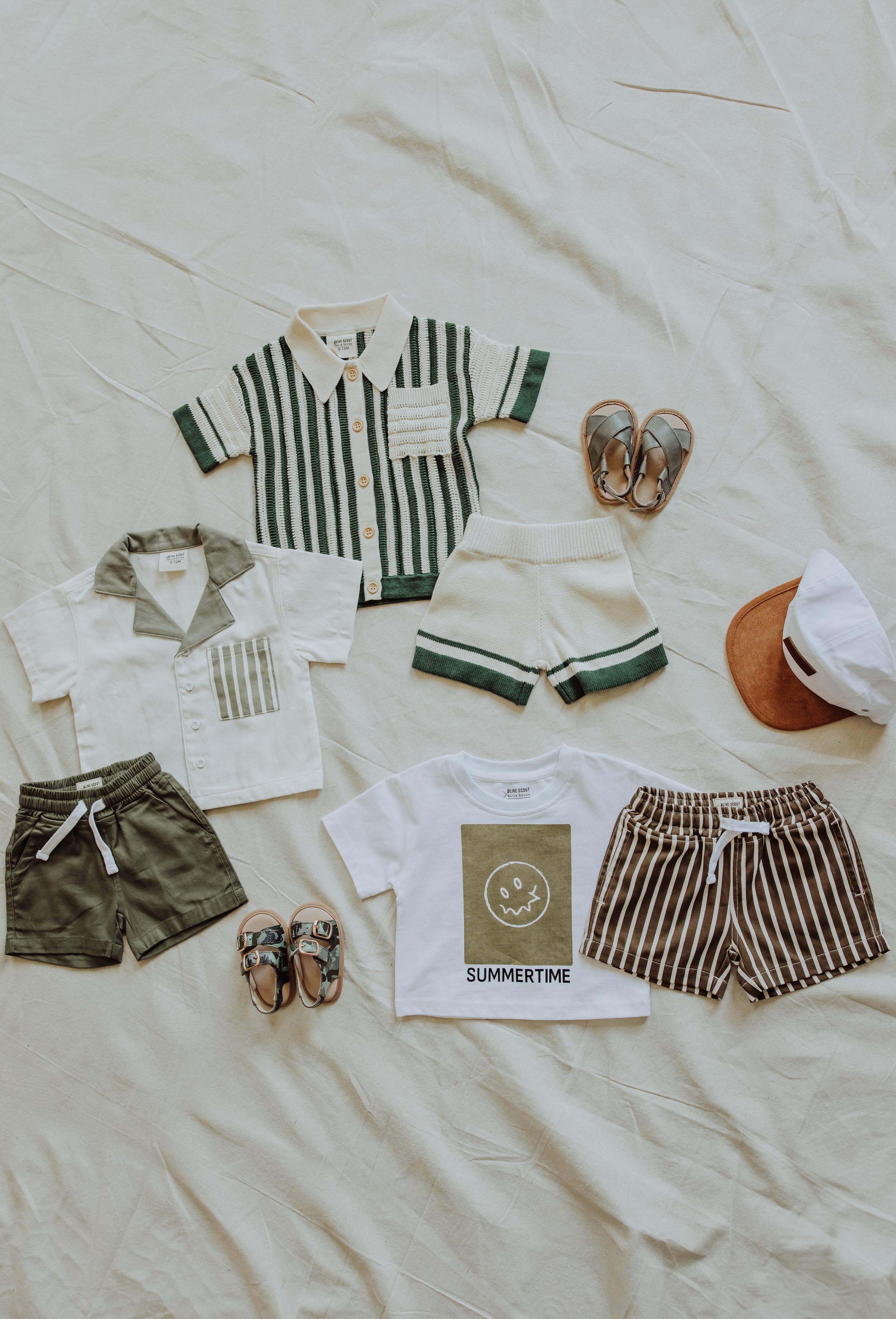 Full branding content library flat lay for small business product photography.