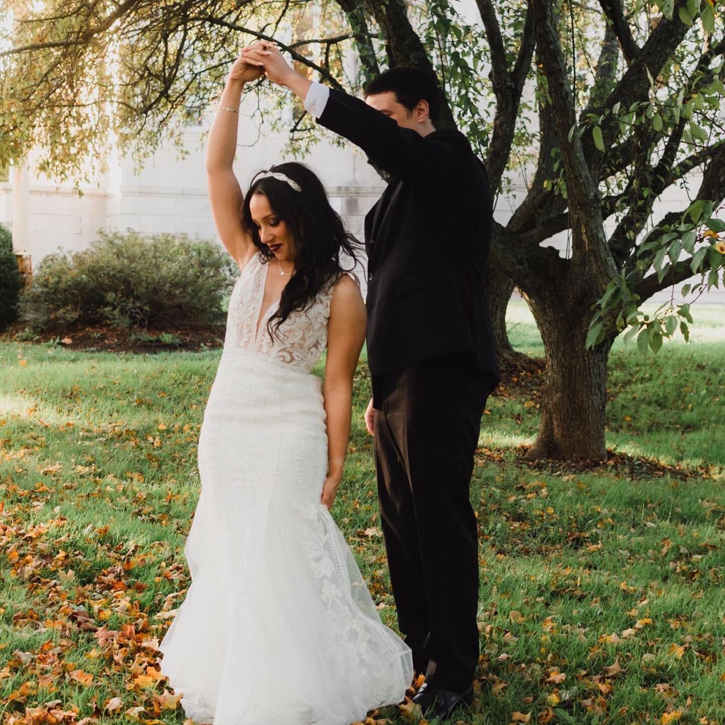 I simply love these beautiful photos of Kiara + David on their perfect October wedding day! The wedding took place at a gorgeous library in Connecticut, which was perfect because Kiara &amp; David both love reading! I will absolutely be sharing more 