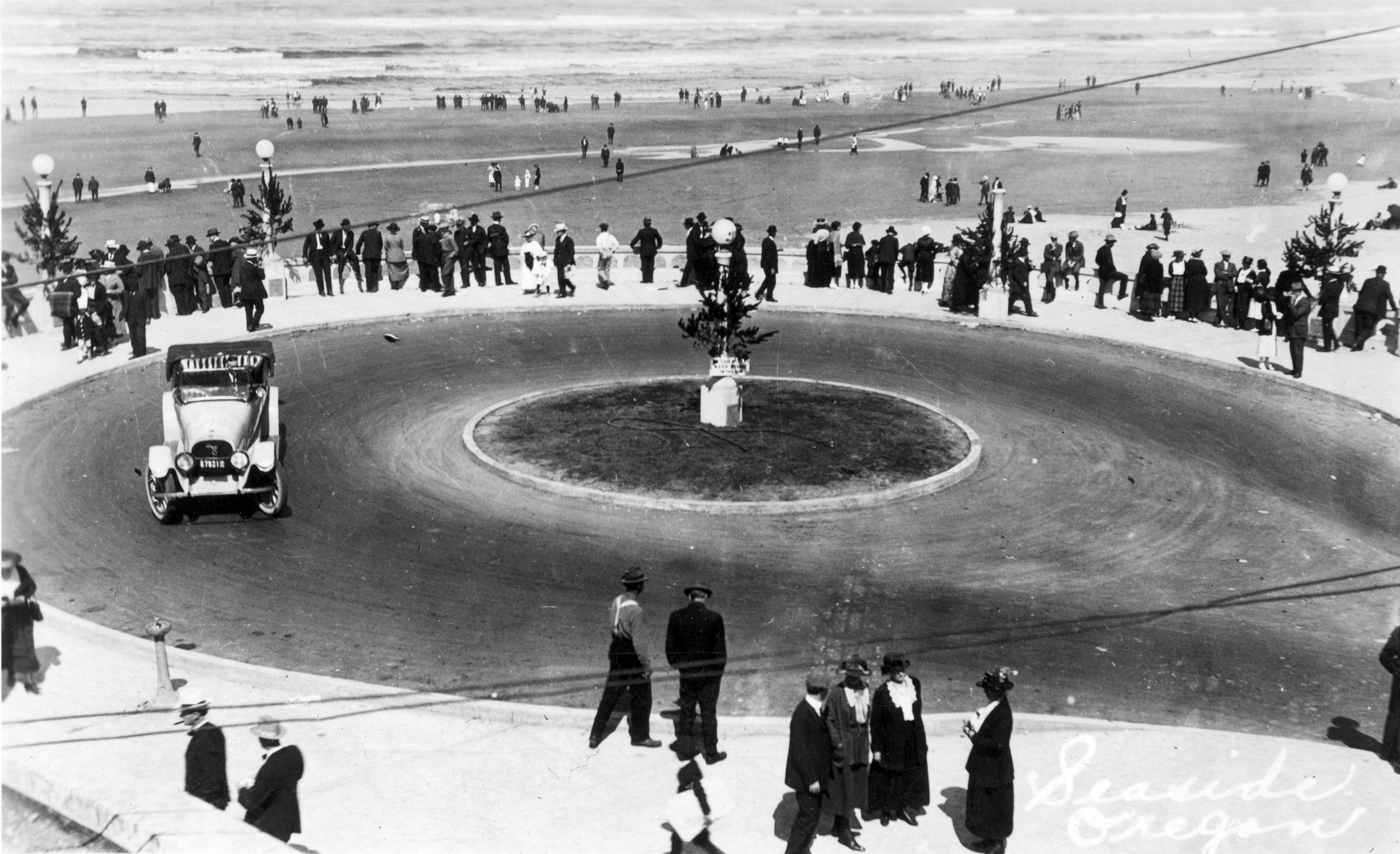 Black & White photograph of the Seaside Turnaround in 1921