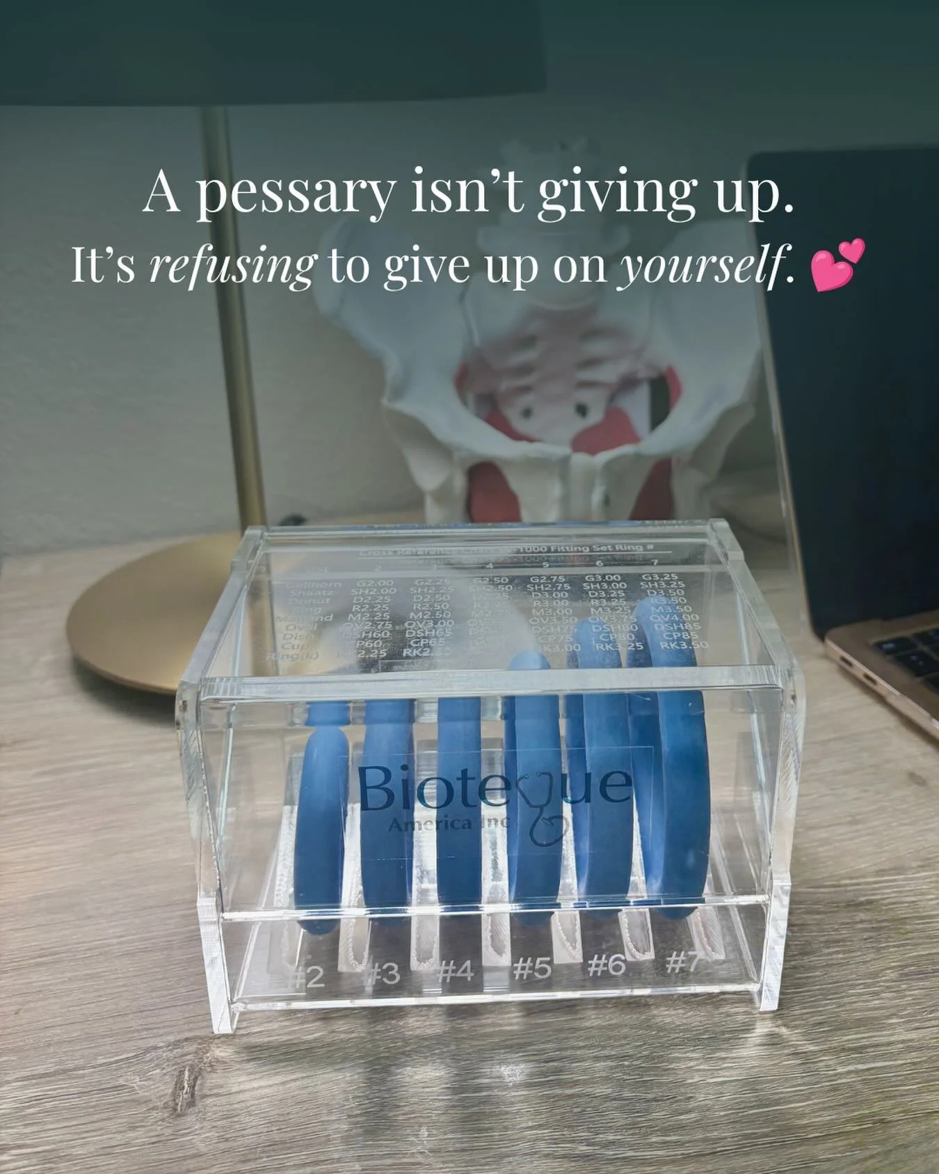 A pessary is not giving up. ❤️
It&rsquo;s not admitting defeat.
It&rsquo;s not saying your body has failed you.
And it certainly doesn&rsquo;t mean you&rsquo;re weak.

Sometimes, being strong means saying, &ldquo;I need a little support right now.&rd