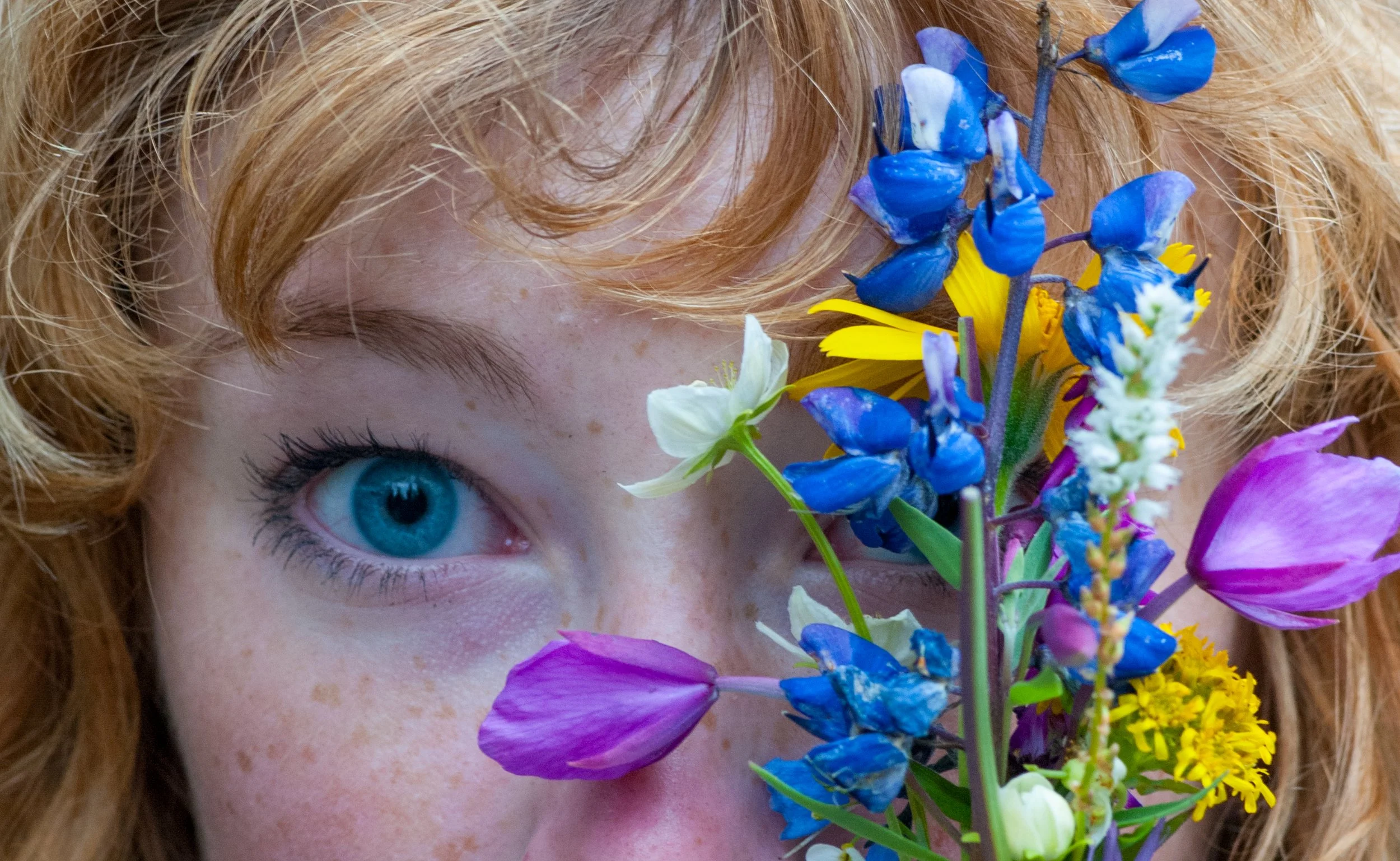 Student with Flowers | Nenana River Canyon, Alaska