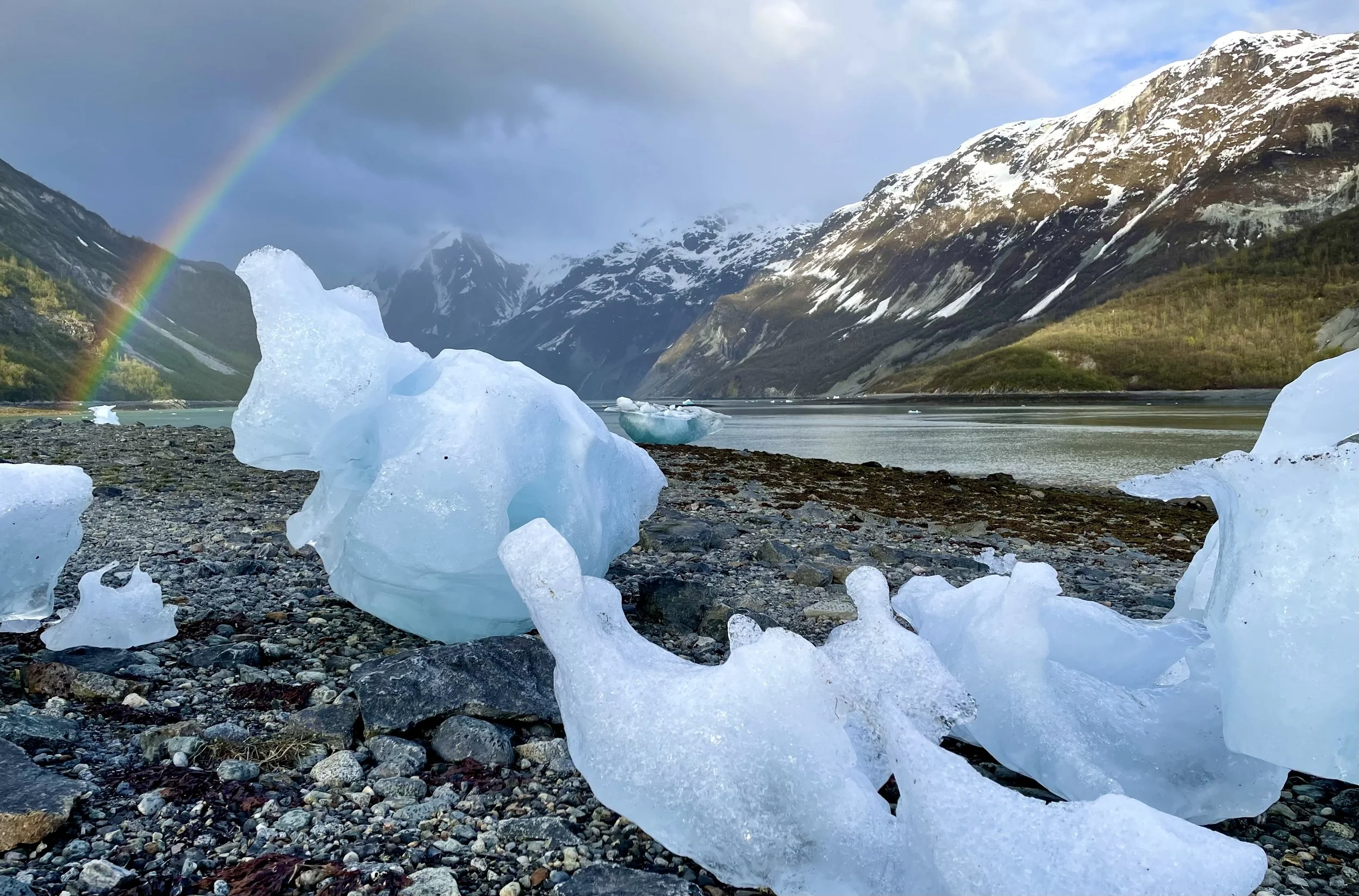 Rainbow and Icebergs | McBride Inlet, Glacier Bay National Park, Alaska