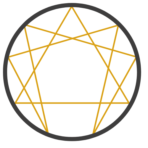 Enneagram symbol illustrating personality types, used in live online and in-person Enneagram training for therapists