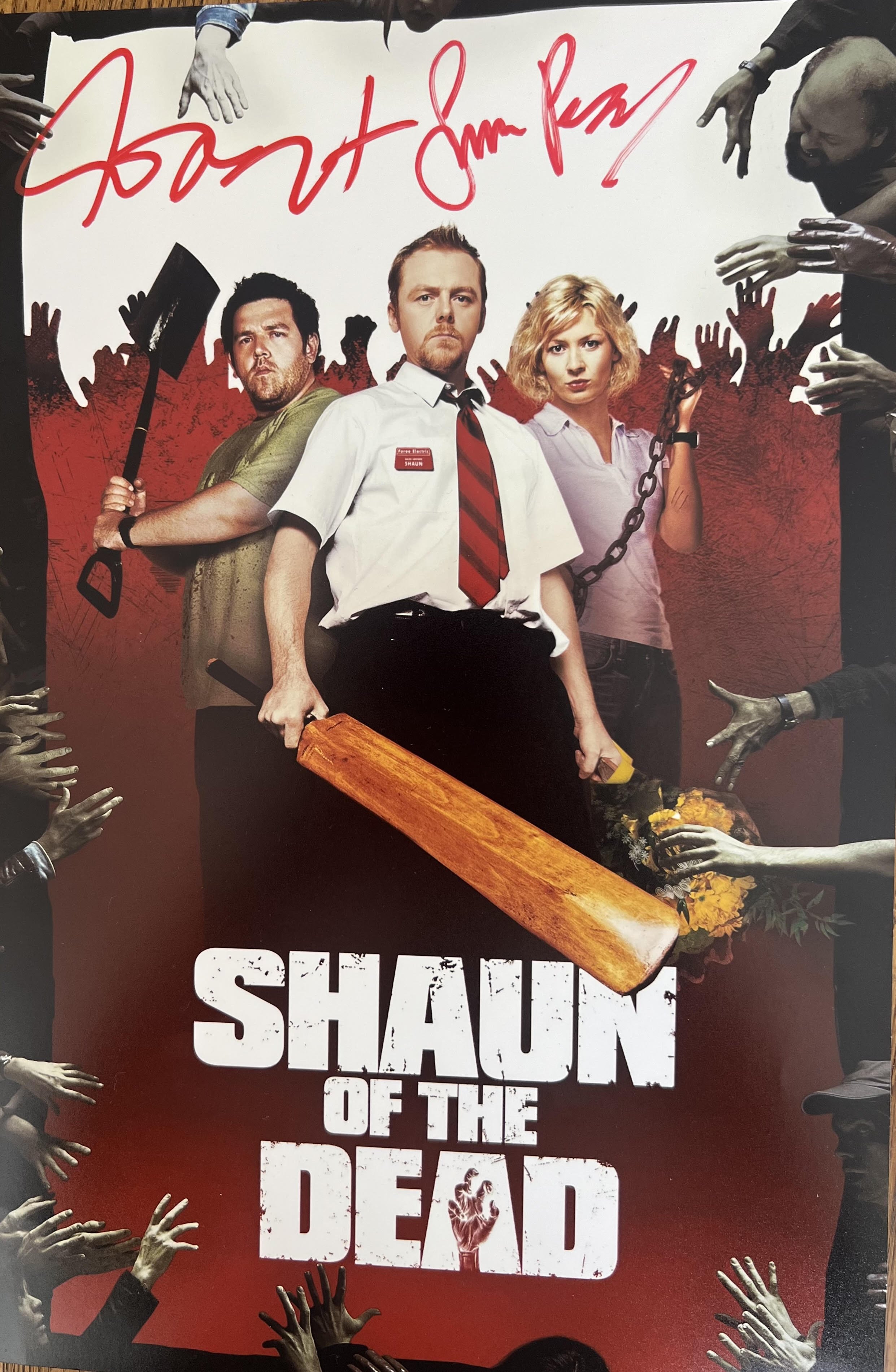 Shawn of the Dead Signed 11x17 Poster