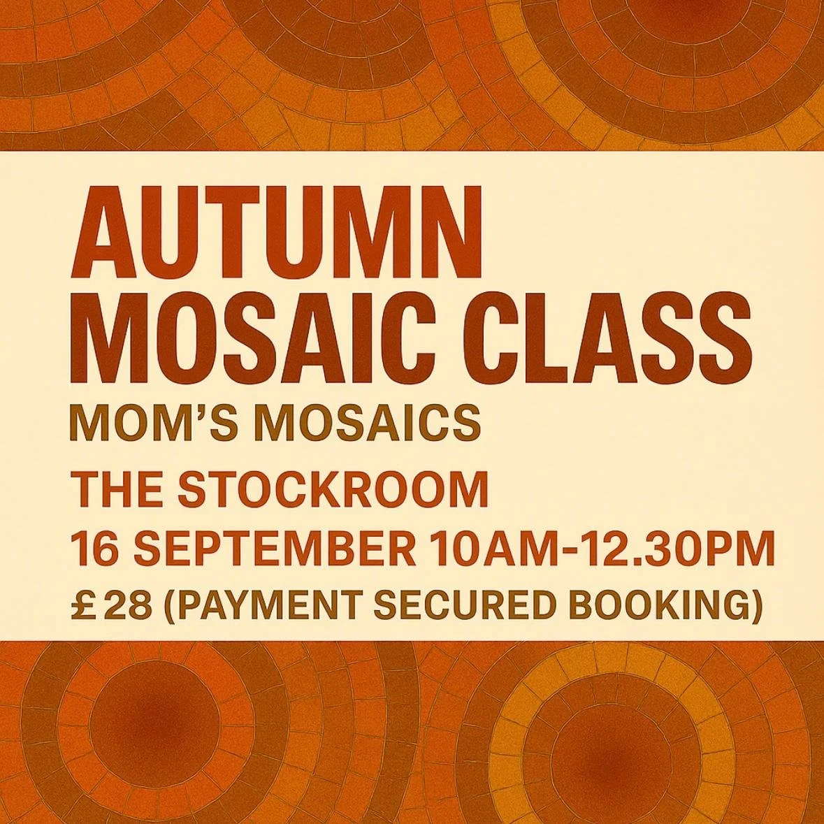 Autumn Mosaic Workshop hosted by Moms Mosaics