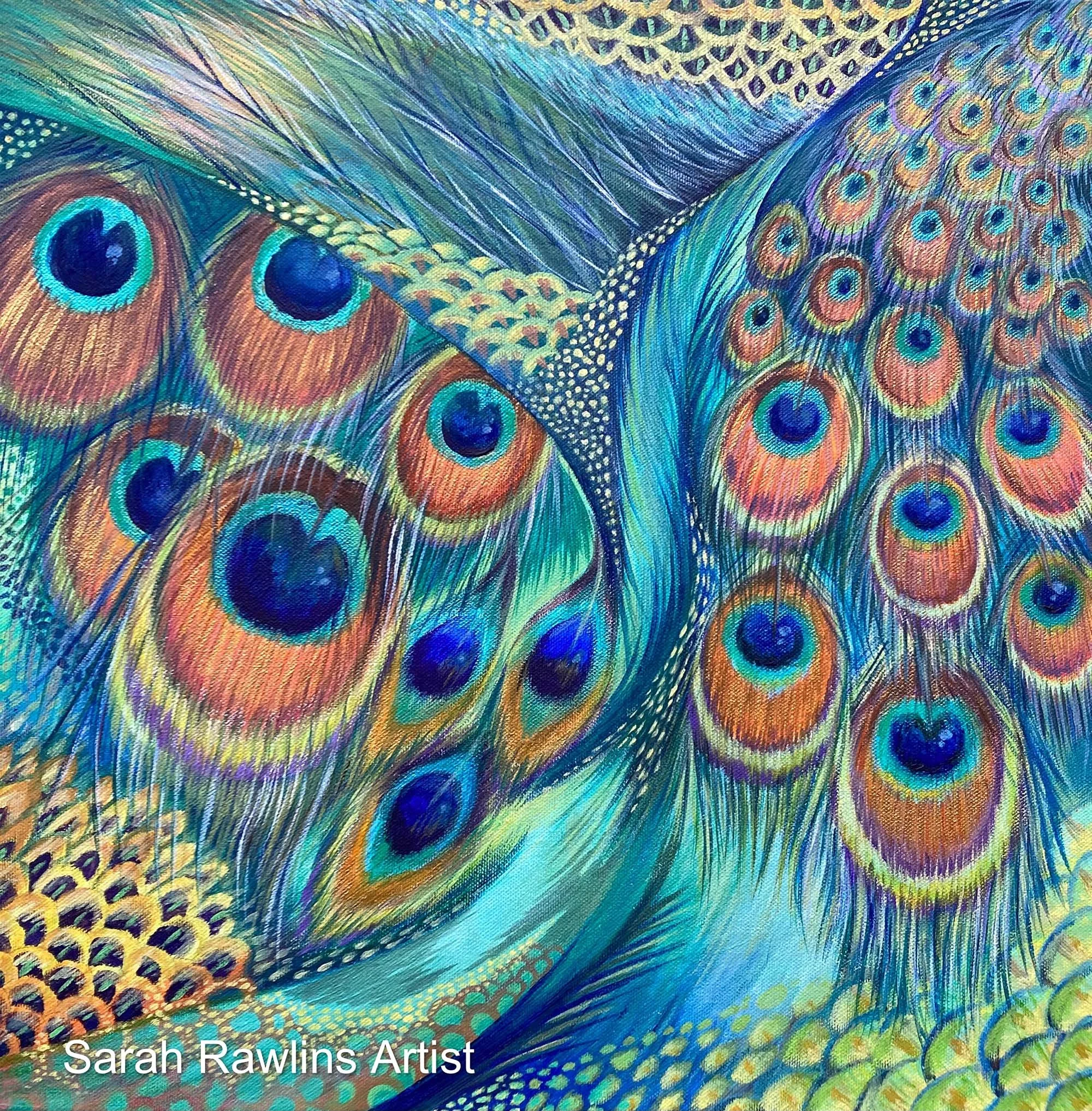 Sarah Rawlins - The Stockroom - Peacock paining