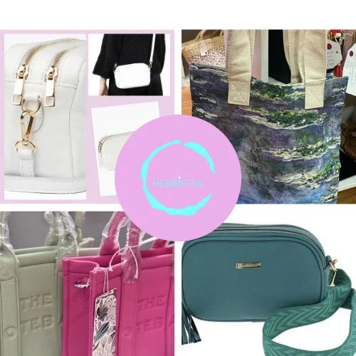 Image showing the Henrietta Accents variety of handbags available to buy in The Stockroom Shop, Leatherhead