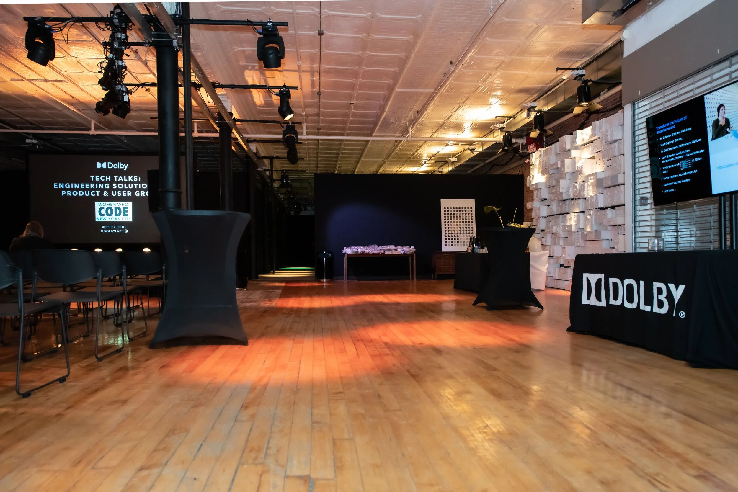 Dolby and Women Who Code corporate technology event in New York City