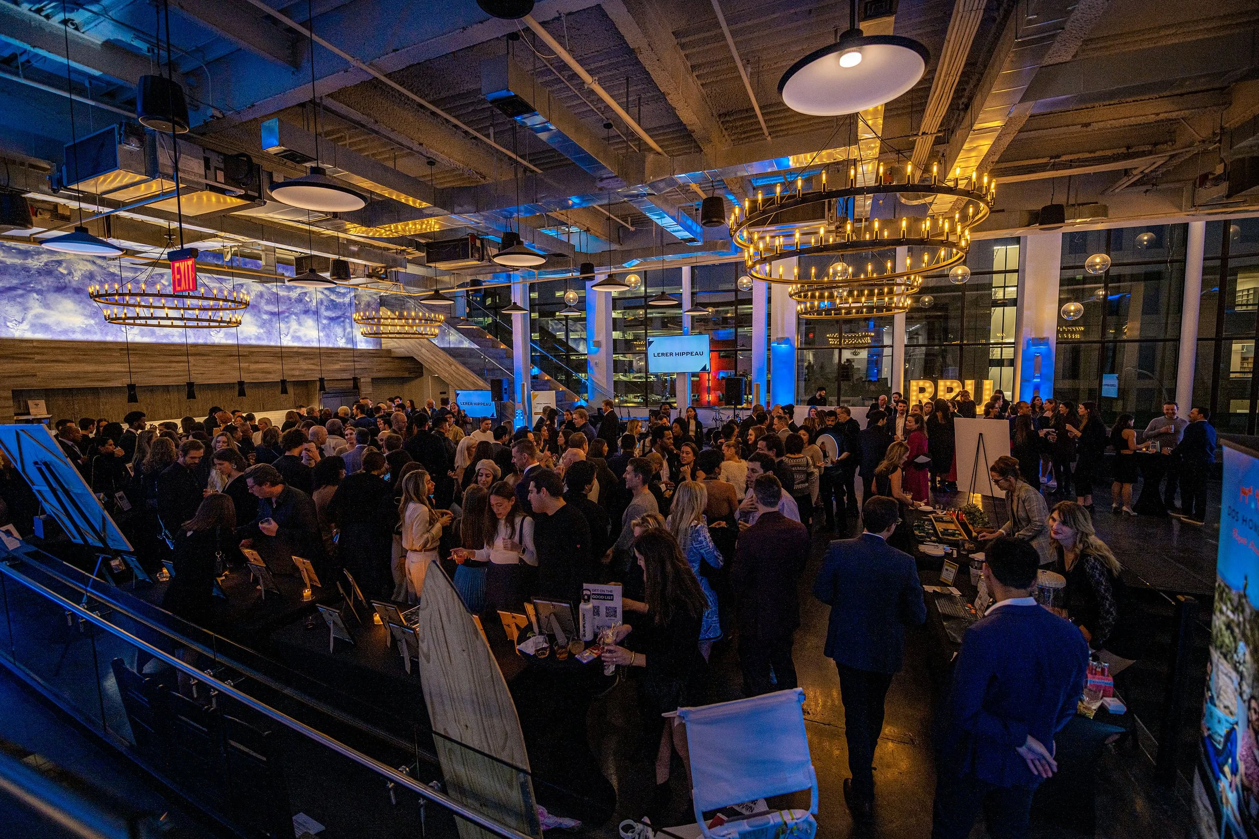 Guests networking during a nonprofit gala and fundraising event in New York City