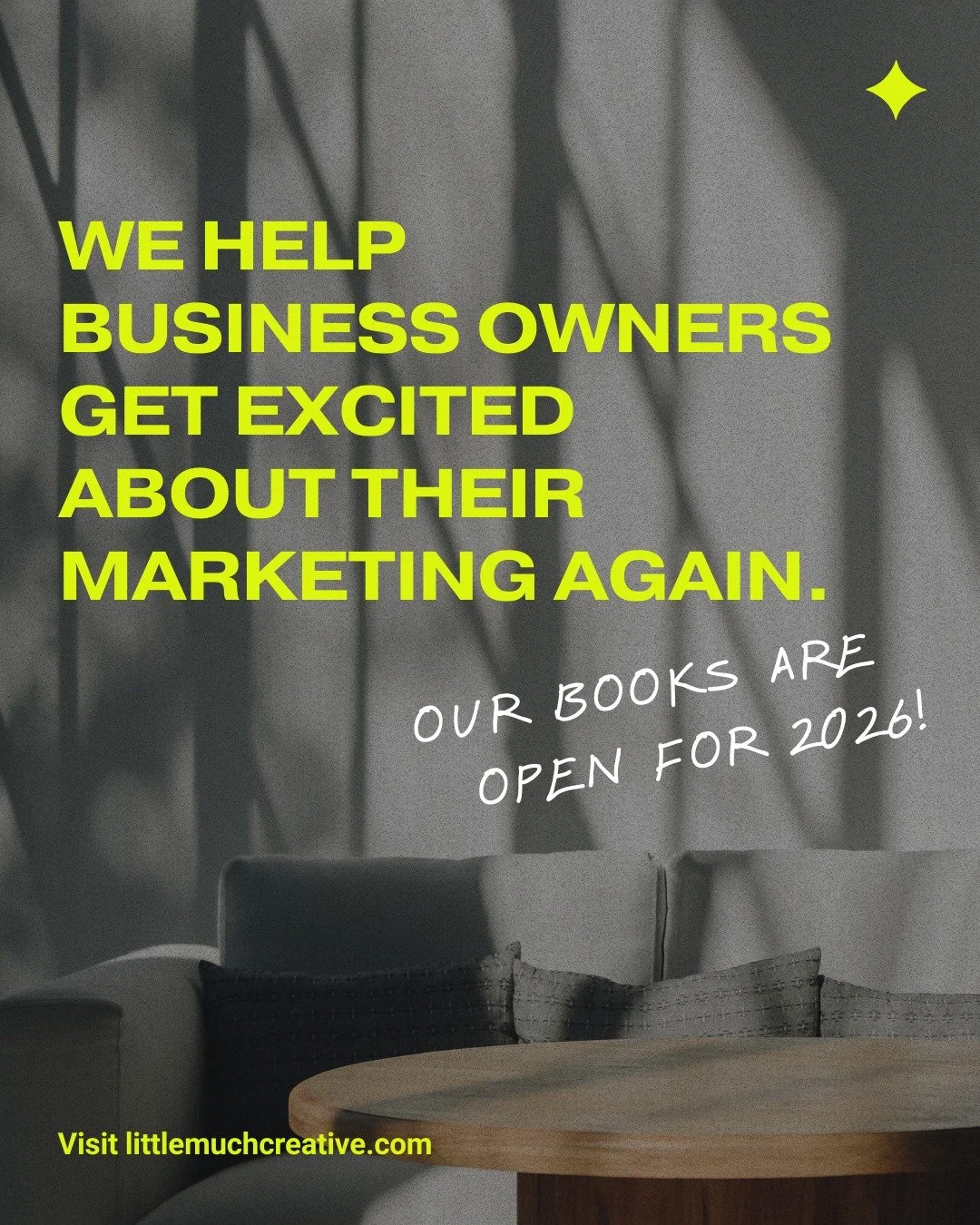 It&rsquo;s official: our books are OPEN for 2026! Now&rsquo;s the time to lock in 🔐, narrow down, and communicate with your audience clearly and confidently.

Who are you?
Why you?
What&rsquo;s the purpose behind the work?
And where does your story 
