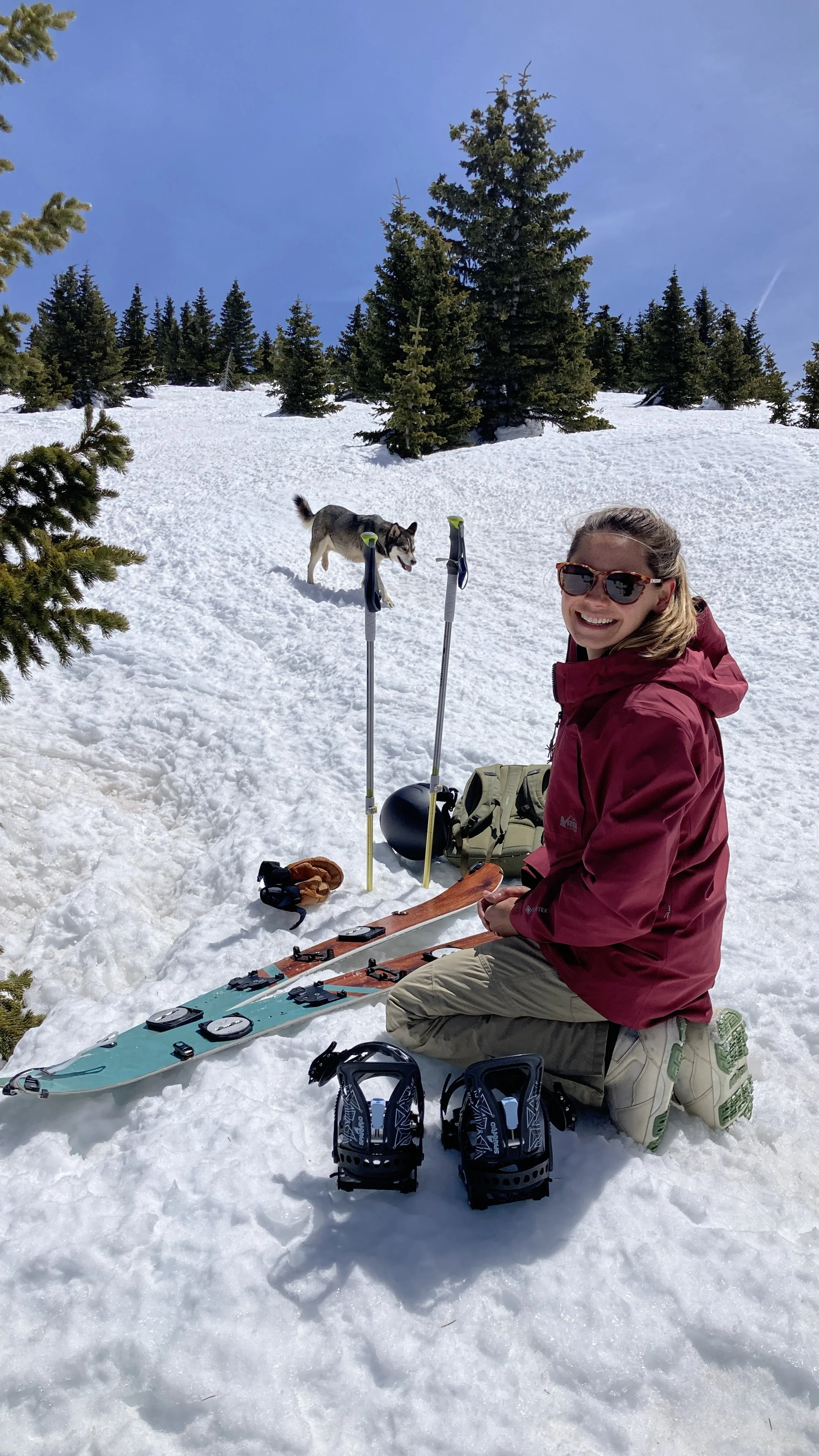 Skinning up Santa Ski Basin