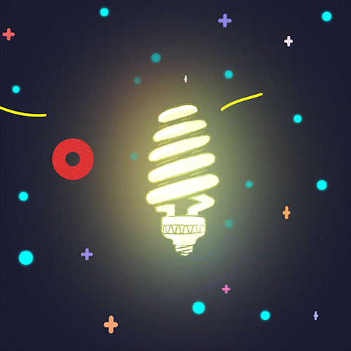 Lightbulb animation, it's thoughtful, get it?