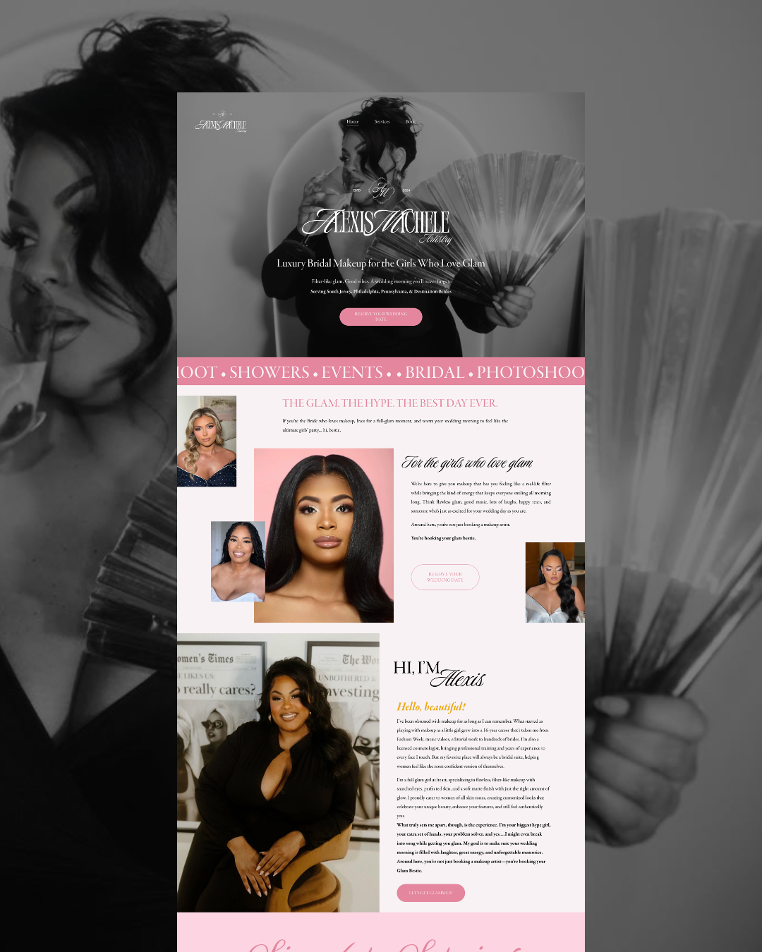 Website in a Day for bridal makeup artists and hair stylists | Natalie Faith Design