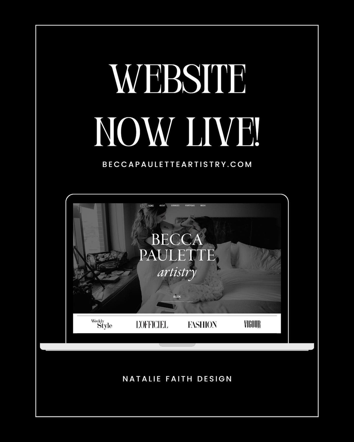 Website launch! 🖤✨

So excited to announce the rebrand website and logos for @becca.paulette_artistry !! 

Becca was a dream to work with, she wanted her website and brand logo to represent her personality and services to the best of their ability a