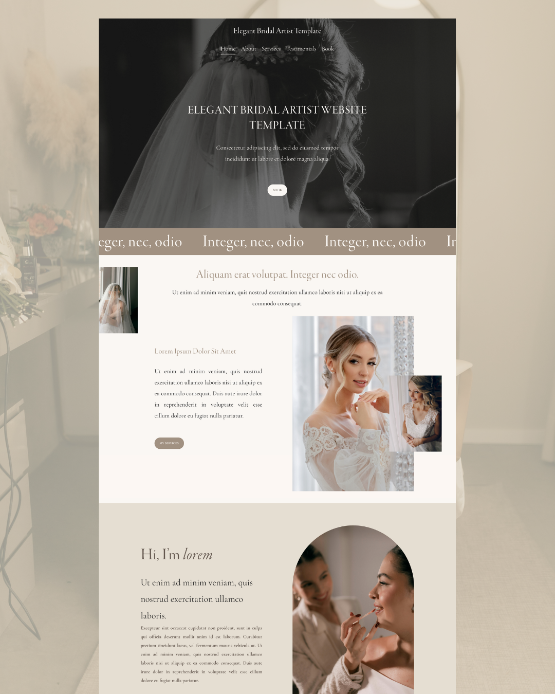 Website templates for beauty artists. Website for bridal artists. beauty industry website templates. makeup artist website template. hair stylist website template.