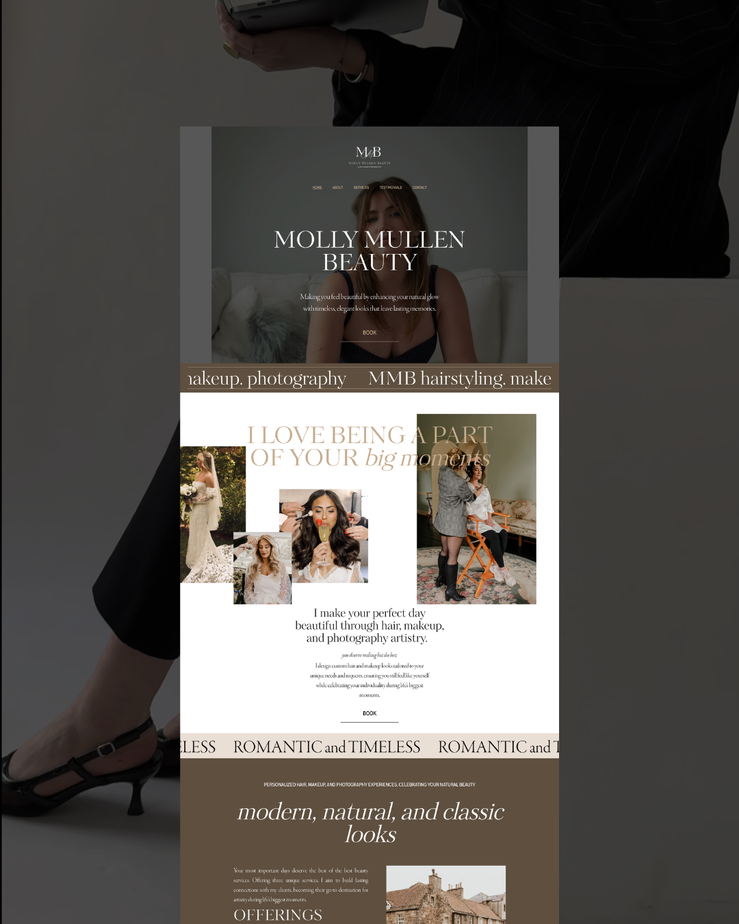 Website in a Day for bridal makeup artists and hair stylists | Natalie Faith Design