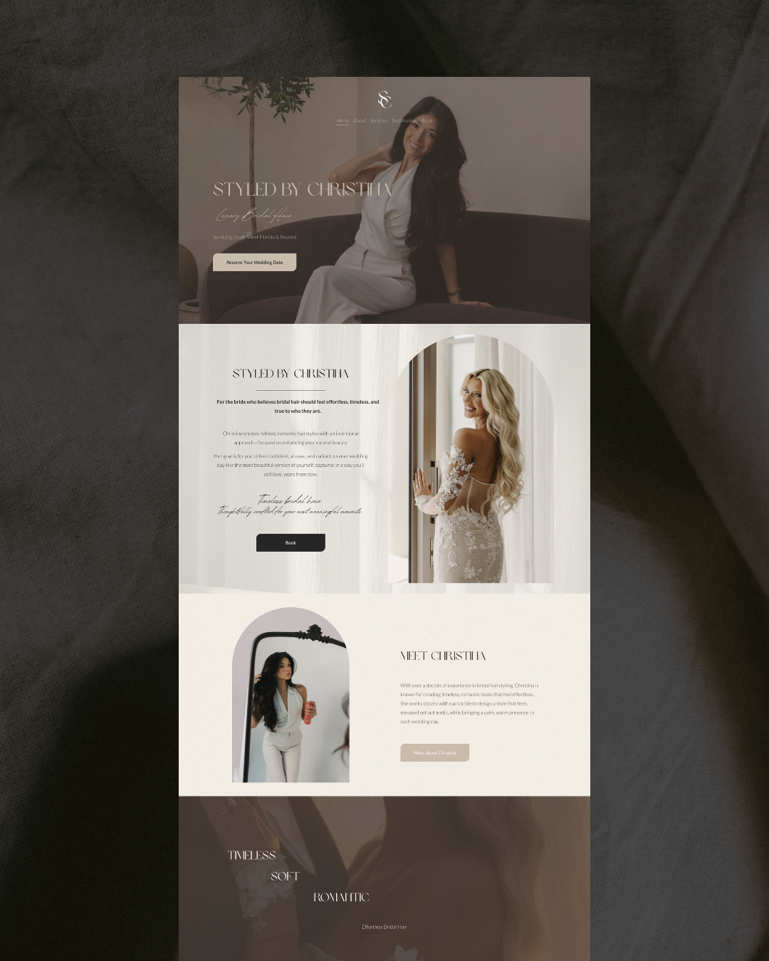 Website in a Day for bridal makeup artists and hair stylists | Natalie Faith Design