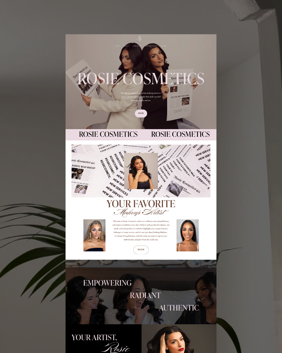 Website in a Day for bridal makeup artists and hair stylists | Natalie Faith Design