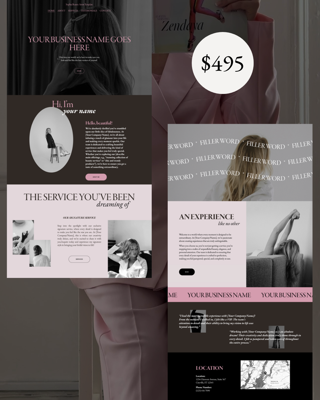 Website templates for beauty artists. Website for bridal artists. beauty industry website templates. makeup artist website template. hair stylist website template.
