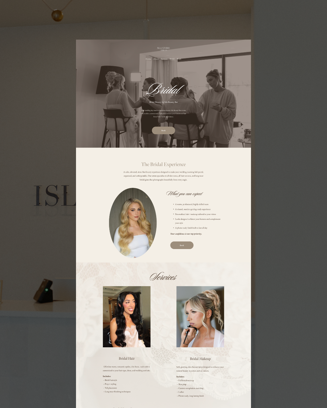 Website in a Day for bridal makeup artists and hair stylists | Natalie Faith Design
