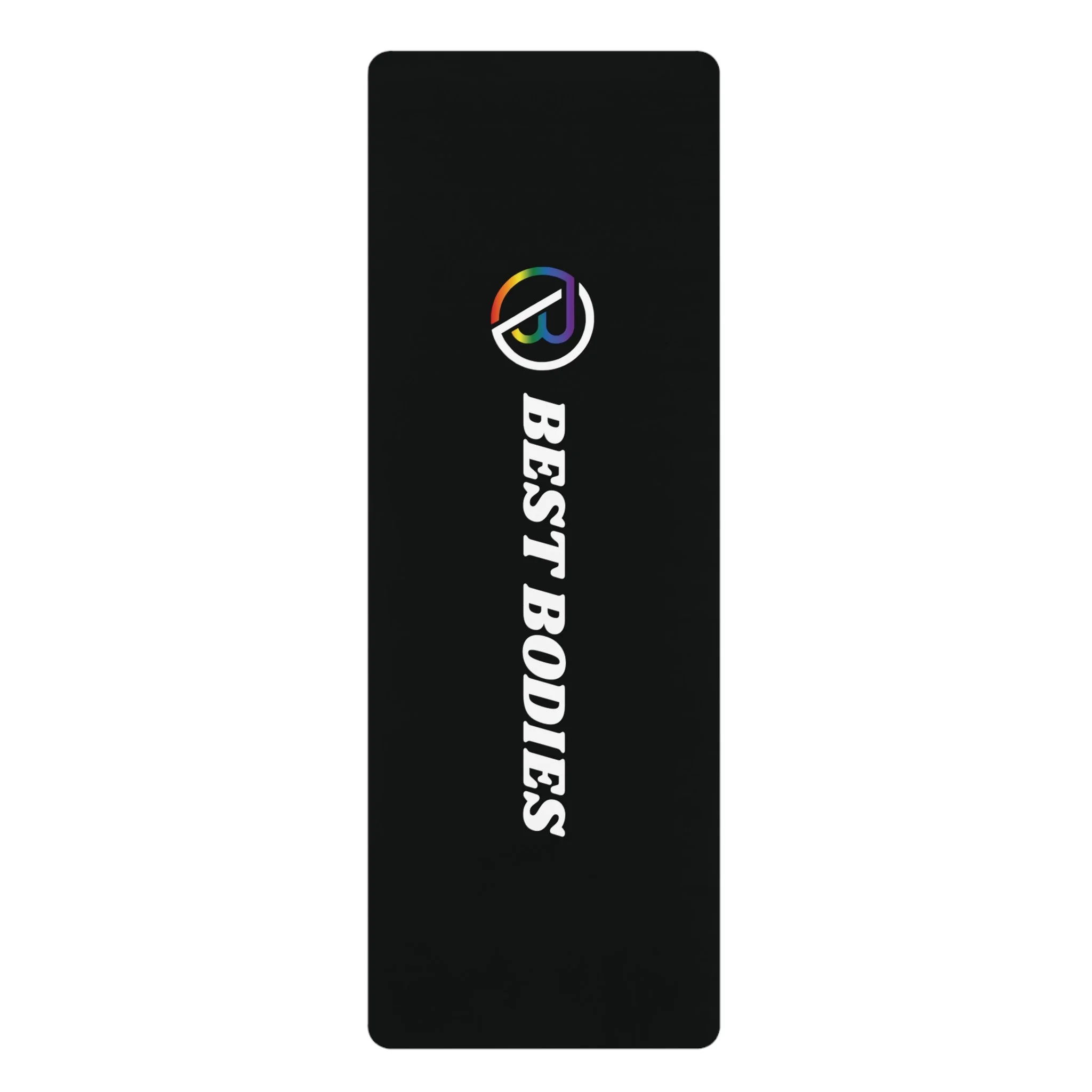 Premium Best Bodies Rubber Yoga Mat - Non-Slip Pride Edition Black