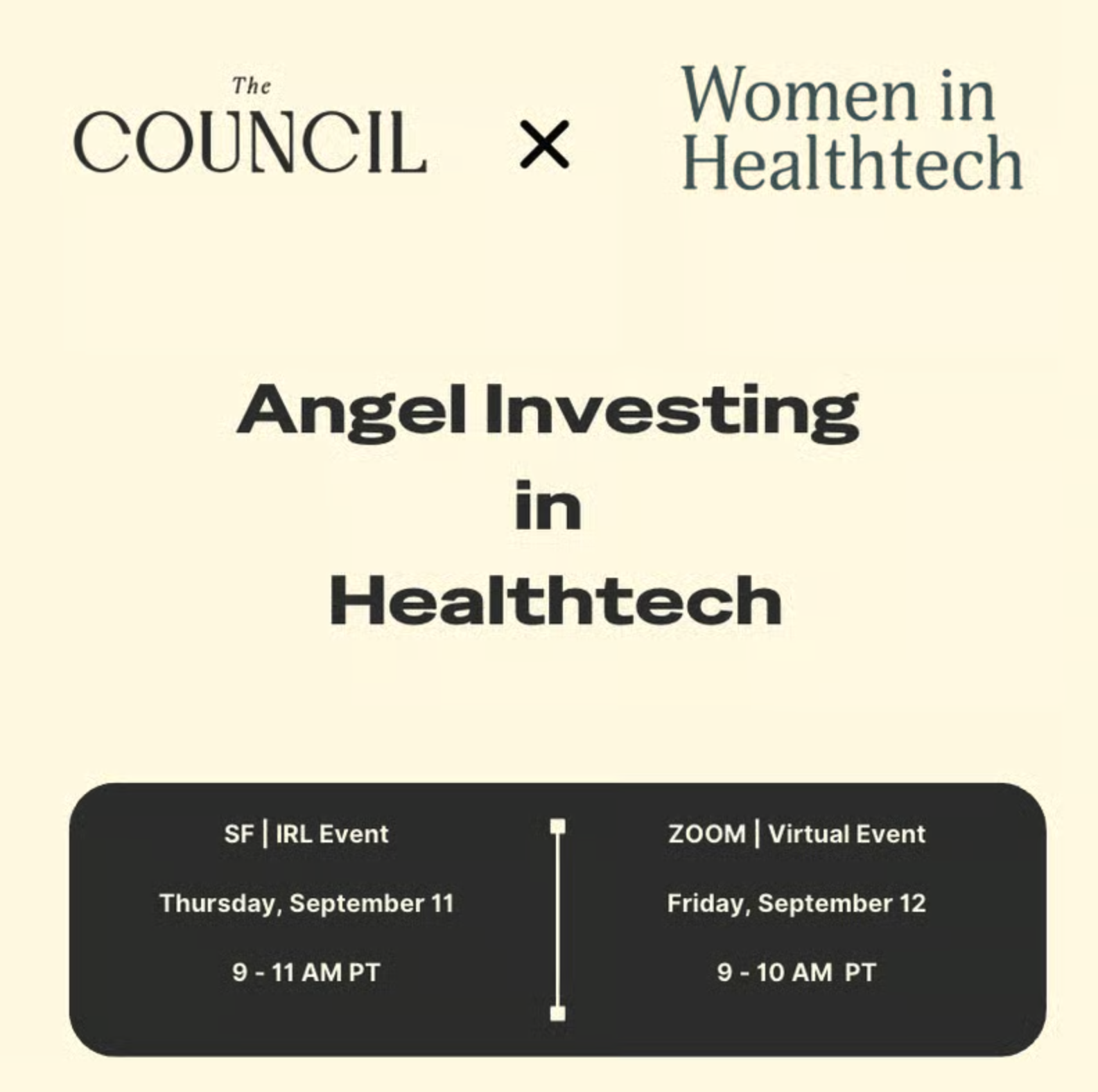Virtual Edition ~ Women in Healthtech x The Council: Angel Investing in Healthtech
