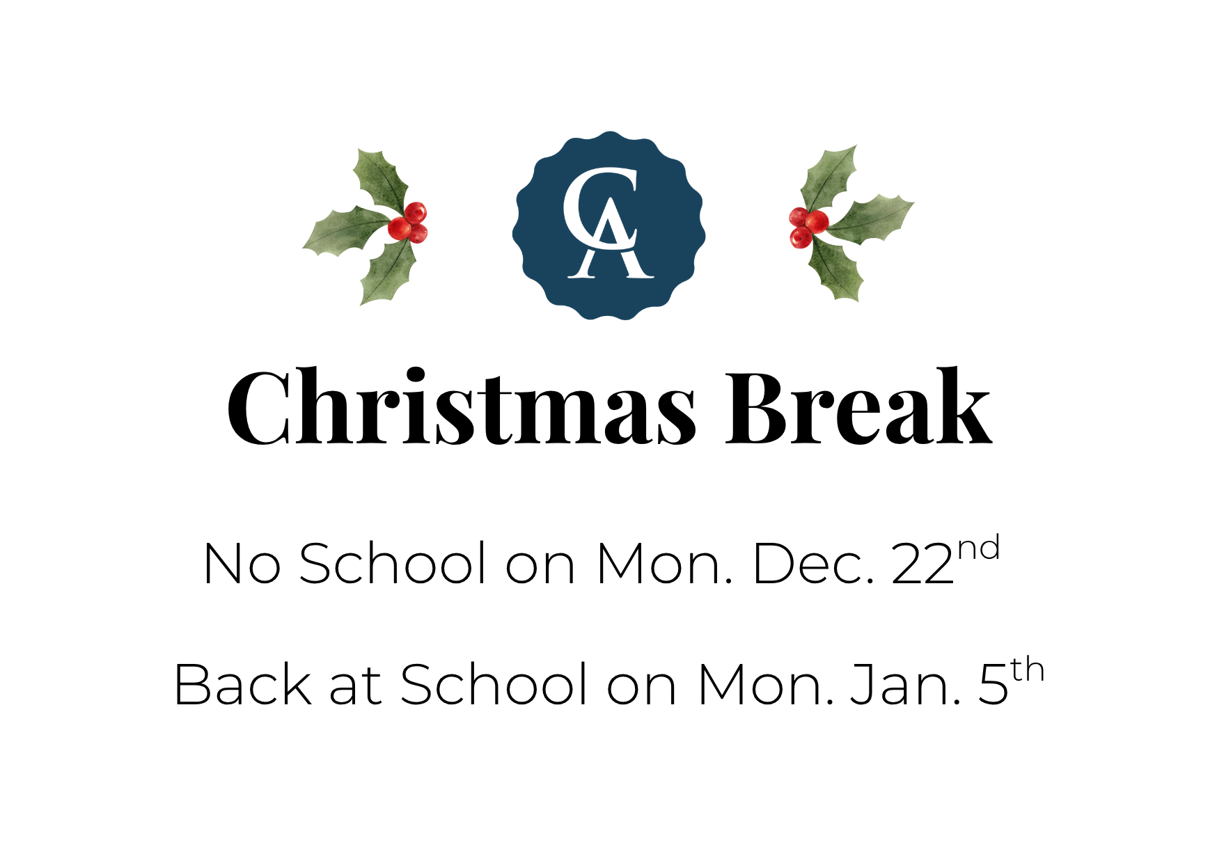 Christmas Break