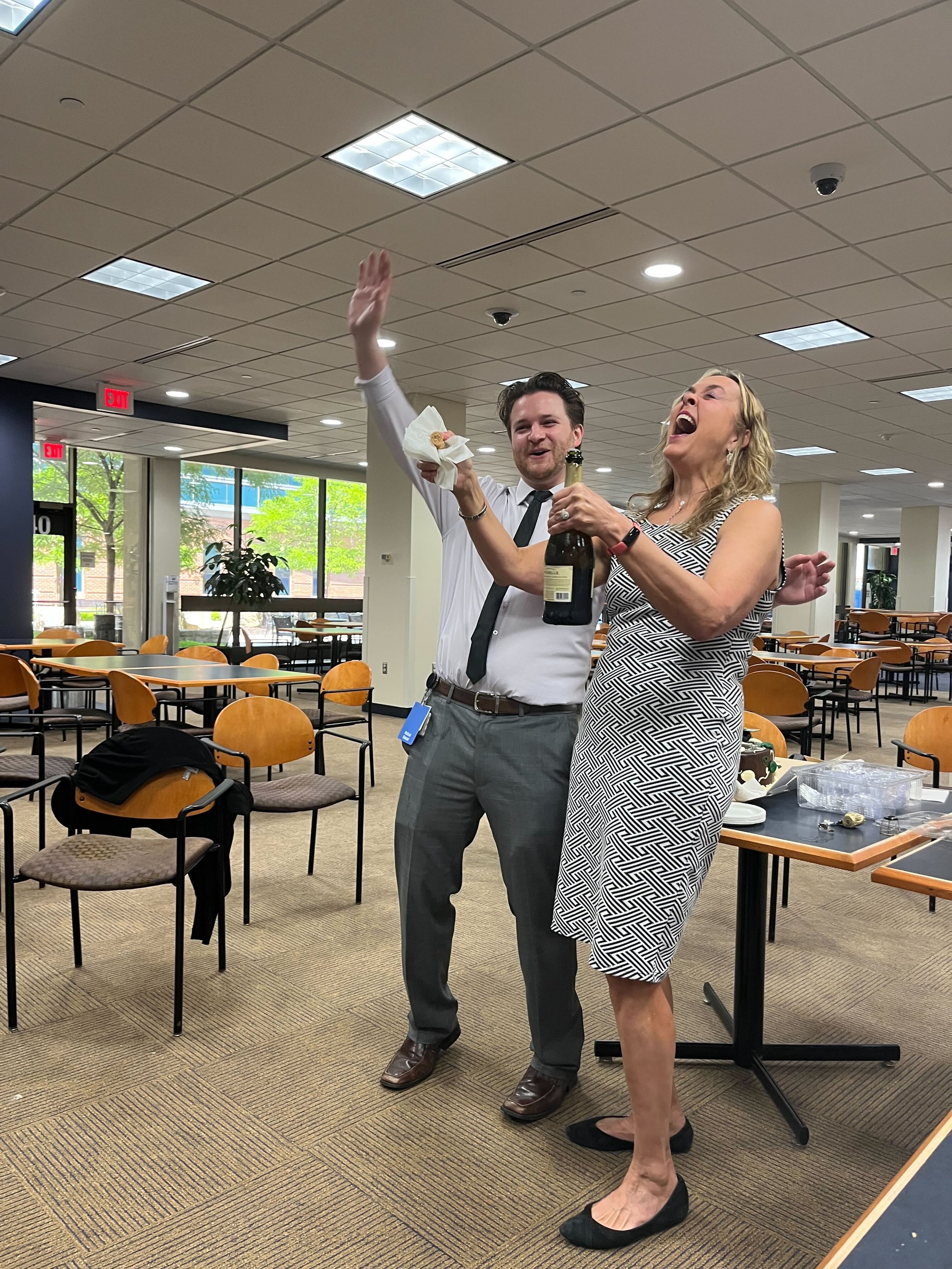 poppin bottles (in the cafeteria)