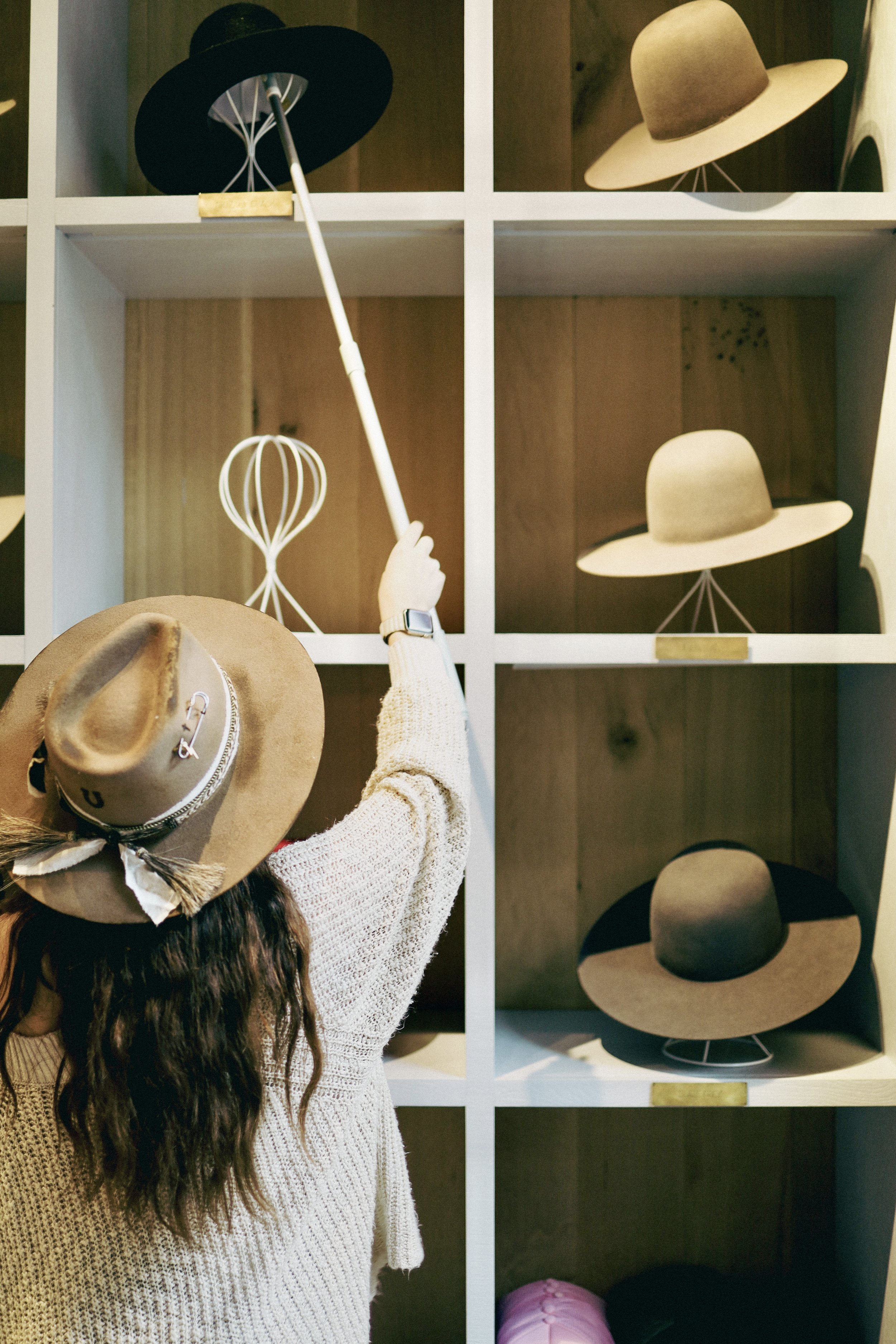 Their section of customizable hats
