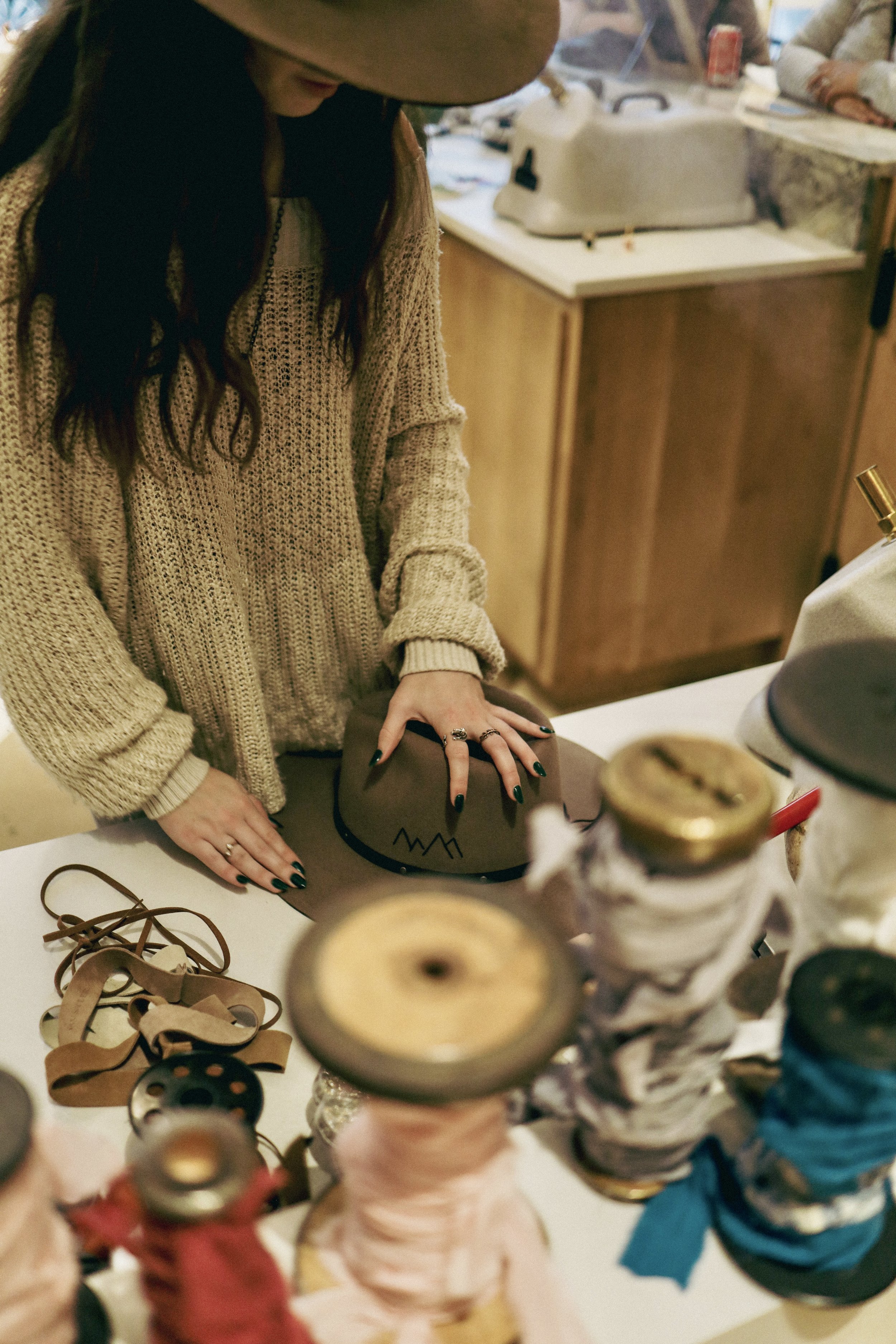 Sewing in custom mountains