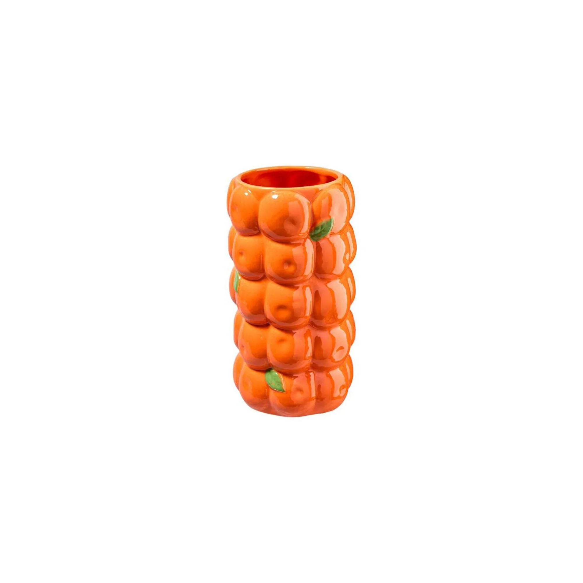 Keramik Große Orange Vase