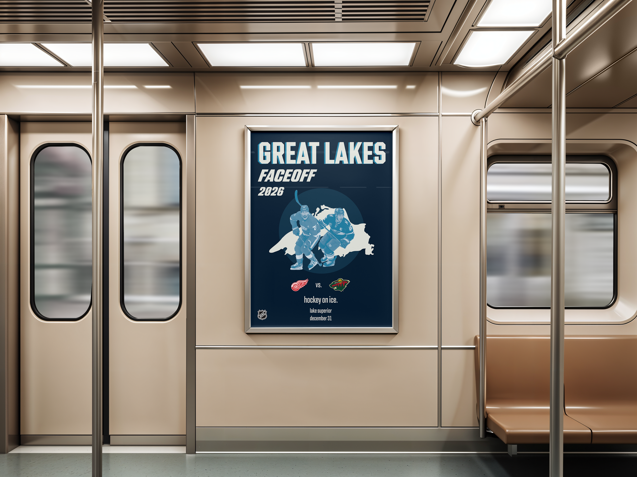 A poster design for advertising the game in print.