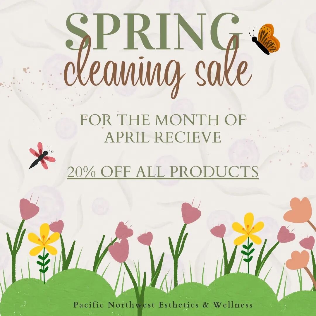 Spring Cleaning Sale 📢

For the month of April receive 20% off all products!!!

**If products that you want are not in stock, we can have them ordered and dropship them directly to your doorstep for 50% off!!! (Reg $10 - Now $5) 

#pnwestheticsandwe