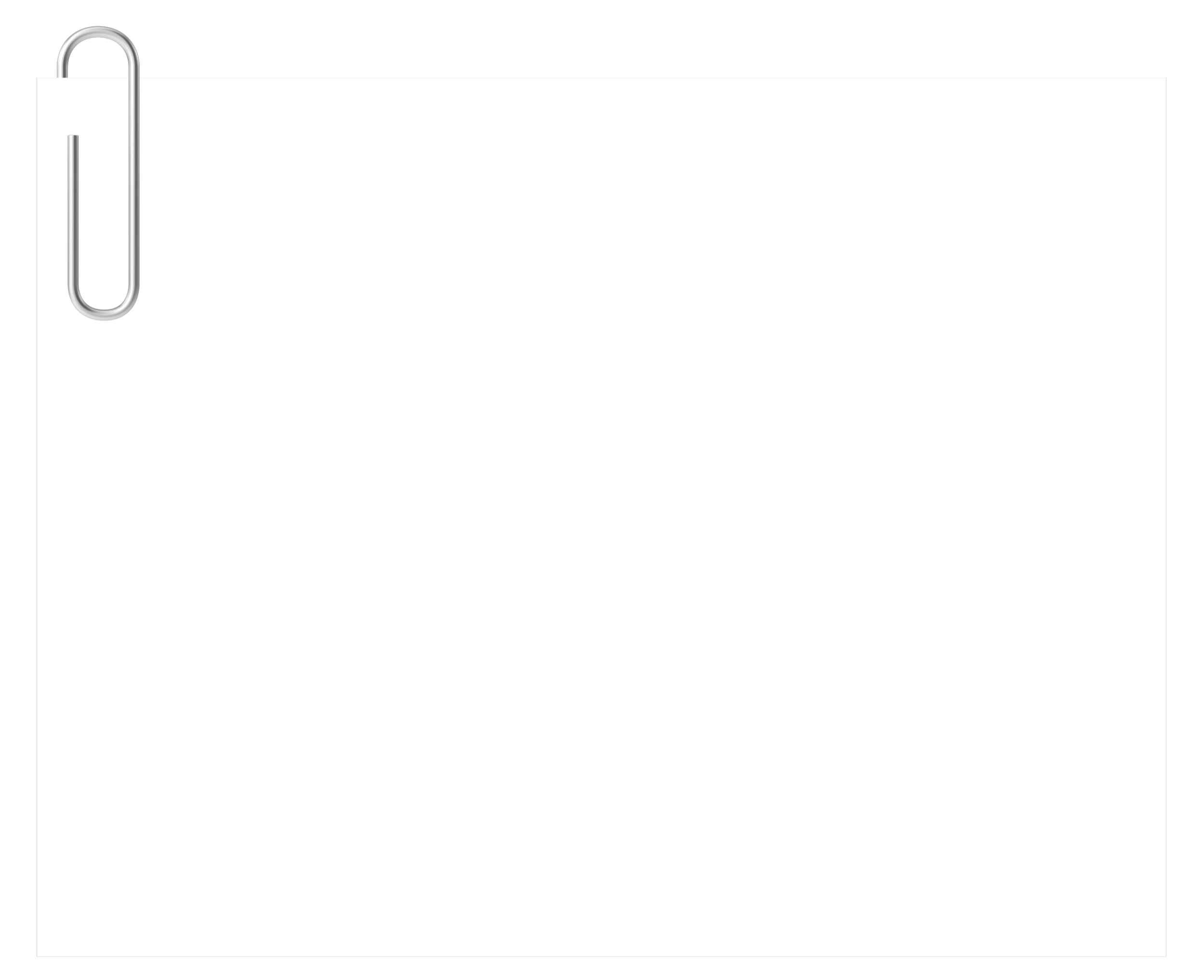 A large white check with a silver paperclip on the top left corner against a black background.