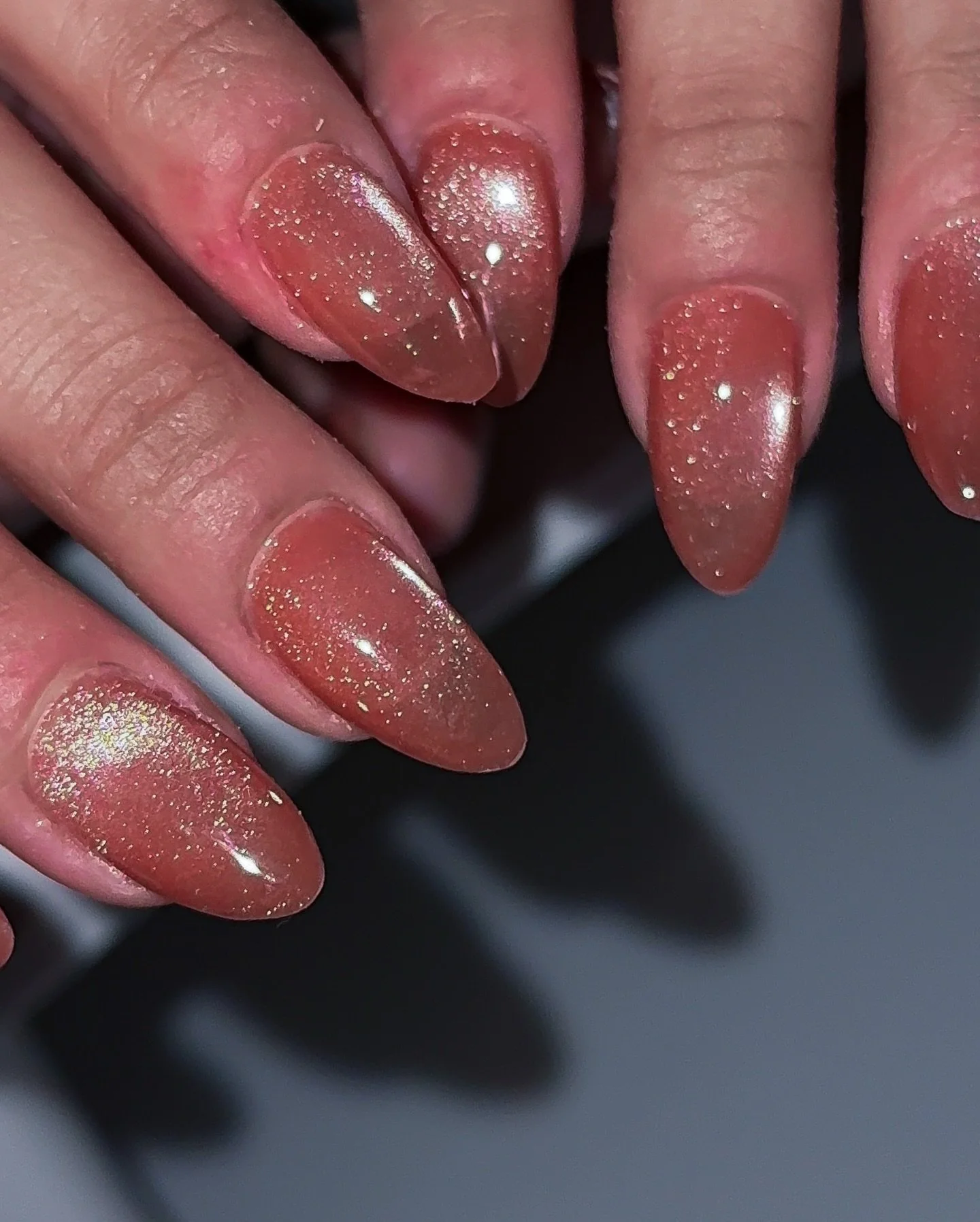 Warm glow, effortless luxury. ✨

Gel-X extensions built thin and balanced,
designed for a lightweight feel with lasting durability.

A rich caramel nude infused with fine shimmer &mdash;
subtle, radiant, and quietly striking.

An elegant neutral that