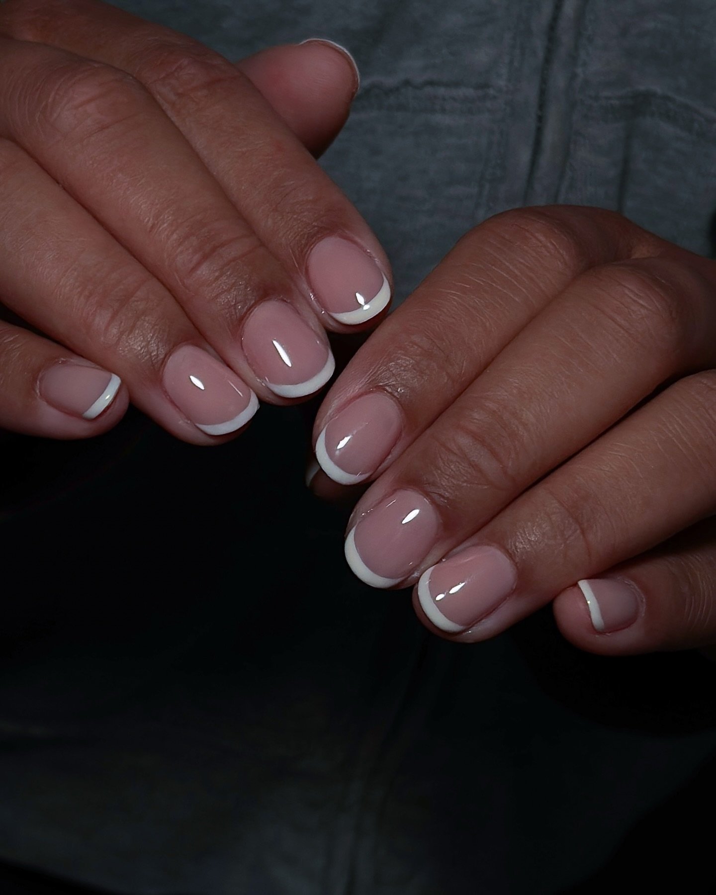 Classic French will never go out of style.

Soft nude base with crisp white tips &mdash;
clean, polished, and effortlessly elegant.

Created with hard gel for structure and durability.

📍Arcadia, CA | Private studio &middot; Appointment only

#arcad