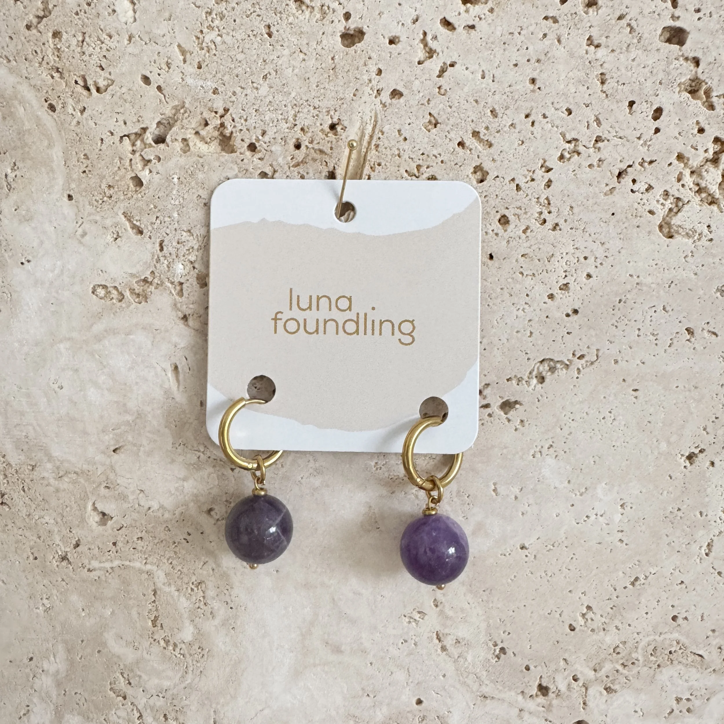 Lenny Earrings - Amethyst