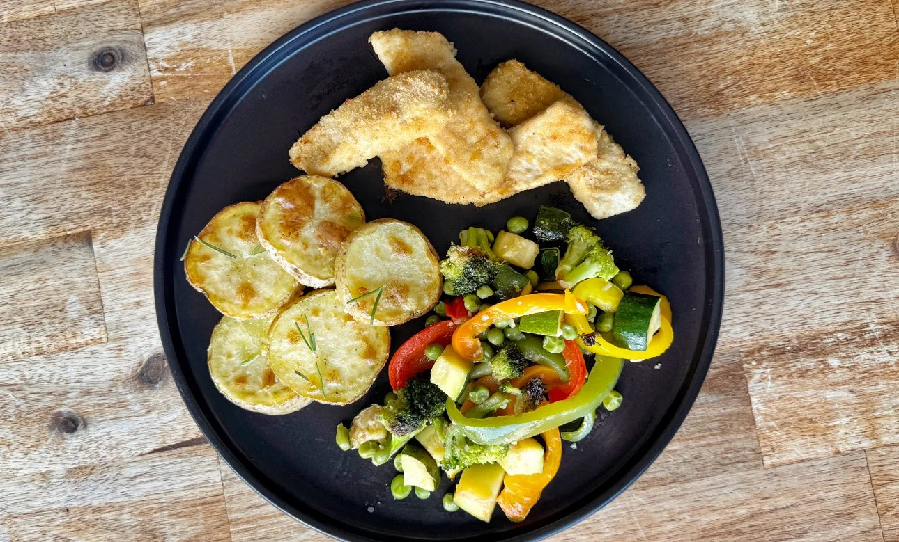 Breaded Chicken Tenders with Roasted Potatoes