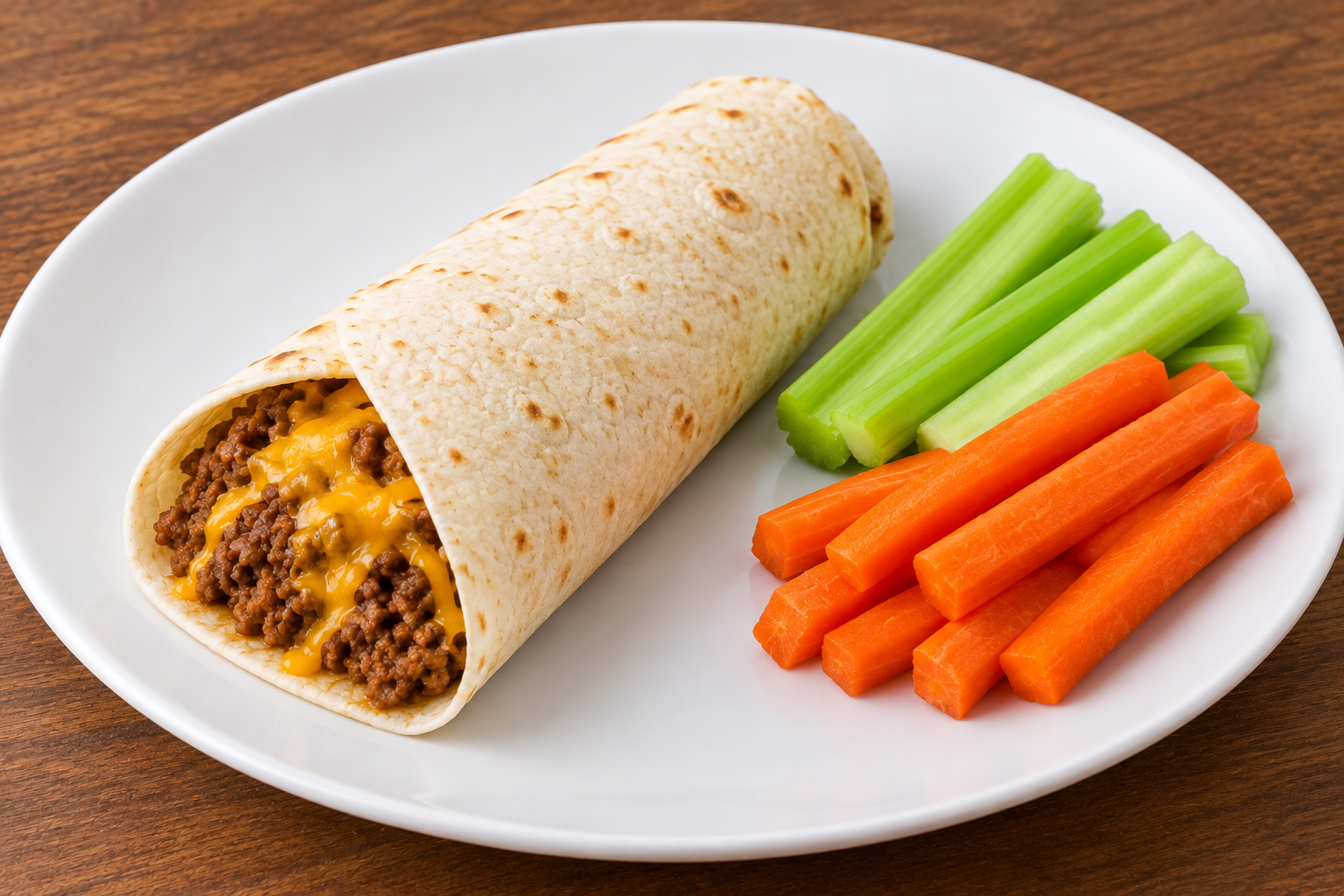 Ground Beef & Cheese Soft Taco