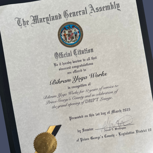 Official Citation from The Maryland General Assembly!