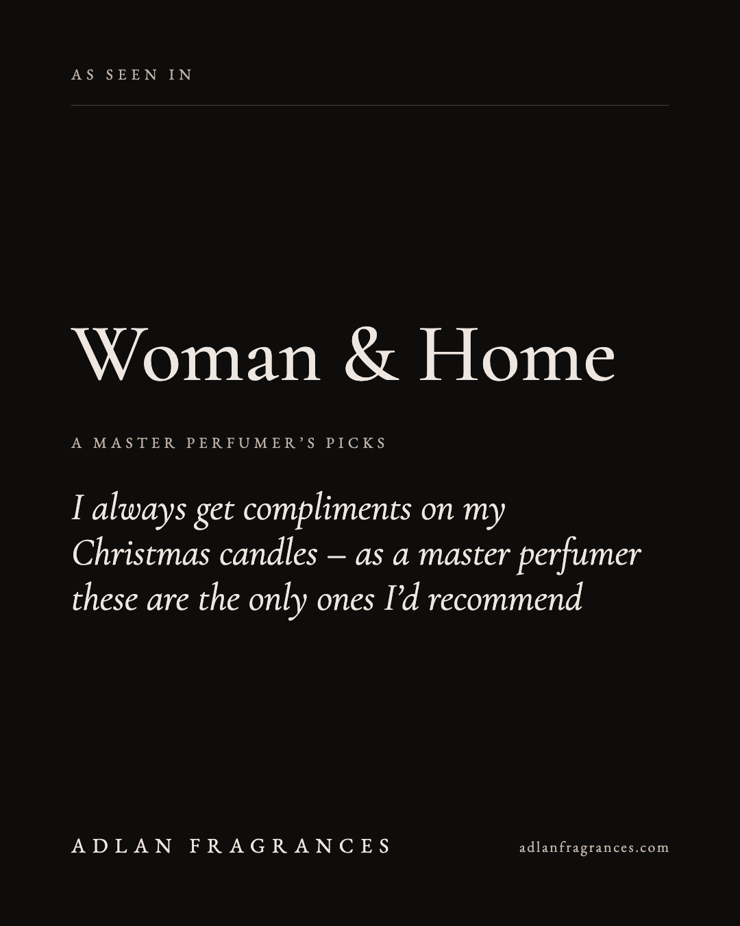 ADLAN Fragrances candles recommended in Woman & Home