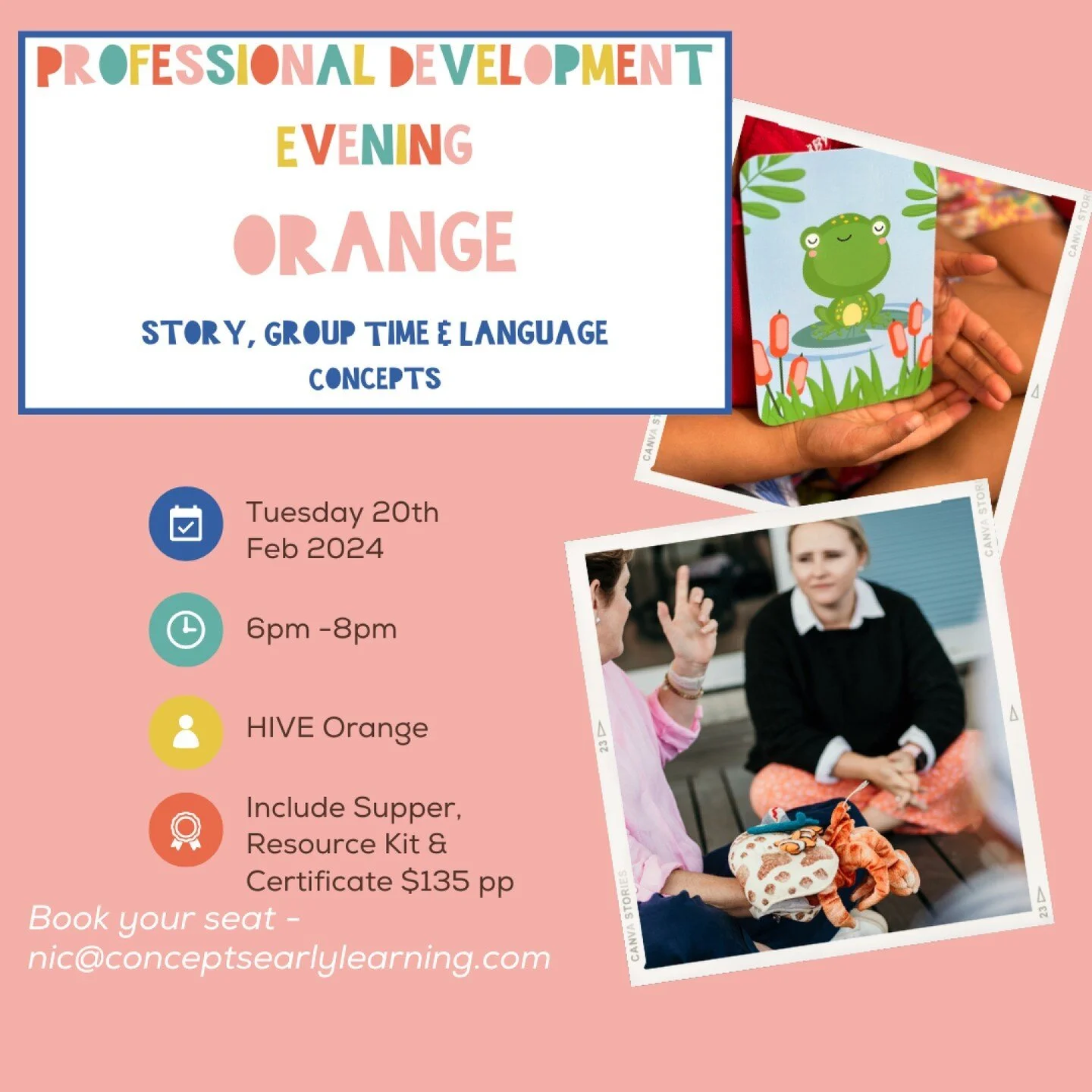 🐝 Ready to level up your early childhood skills? 🤩 Join us at HIVE Orange for a fun and inspiring professional development session! 🌟

We know that working in early childhood education is tough, but we've got just the thing to help you feel refres
