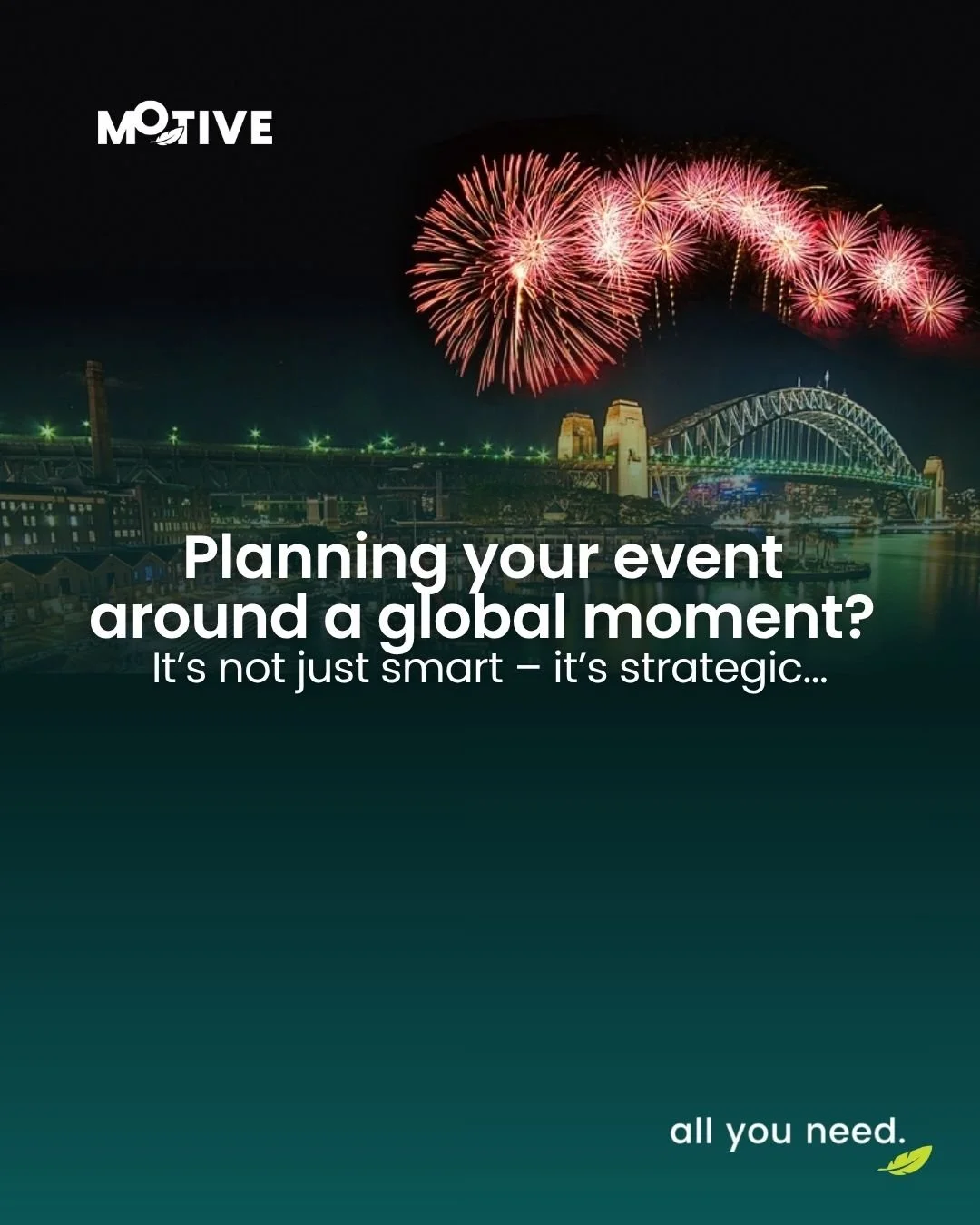 Big events create big energy. So why not ride the wave?

Think hosting alongside Mobile World Congress in Barcelona, or launching during Melbourne Design Week. When the right people are already in town, your event gets more buzz, more relevance, more
