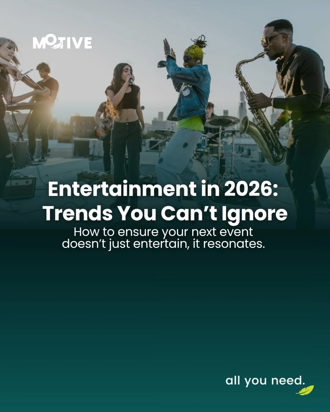 At Motive, we believe entertainment doesn&rsquo;t just fill a programme&hellip; it defines it.

We don&rsquo;t just book acts. We design entertainment that aligns with your goals, your culture, and the story you want people to remember.

From purpose